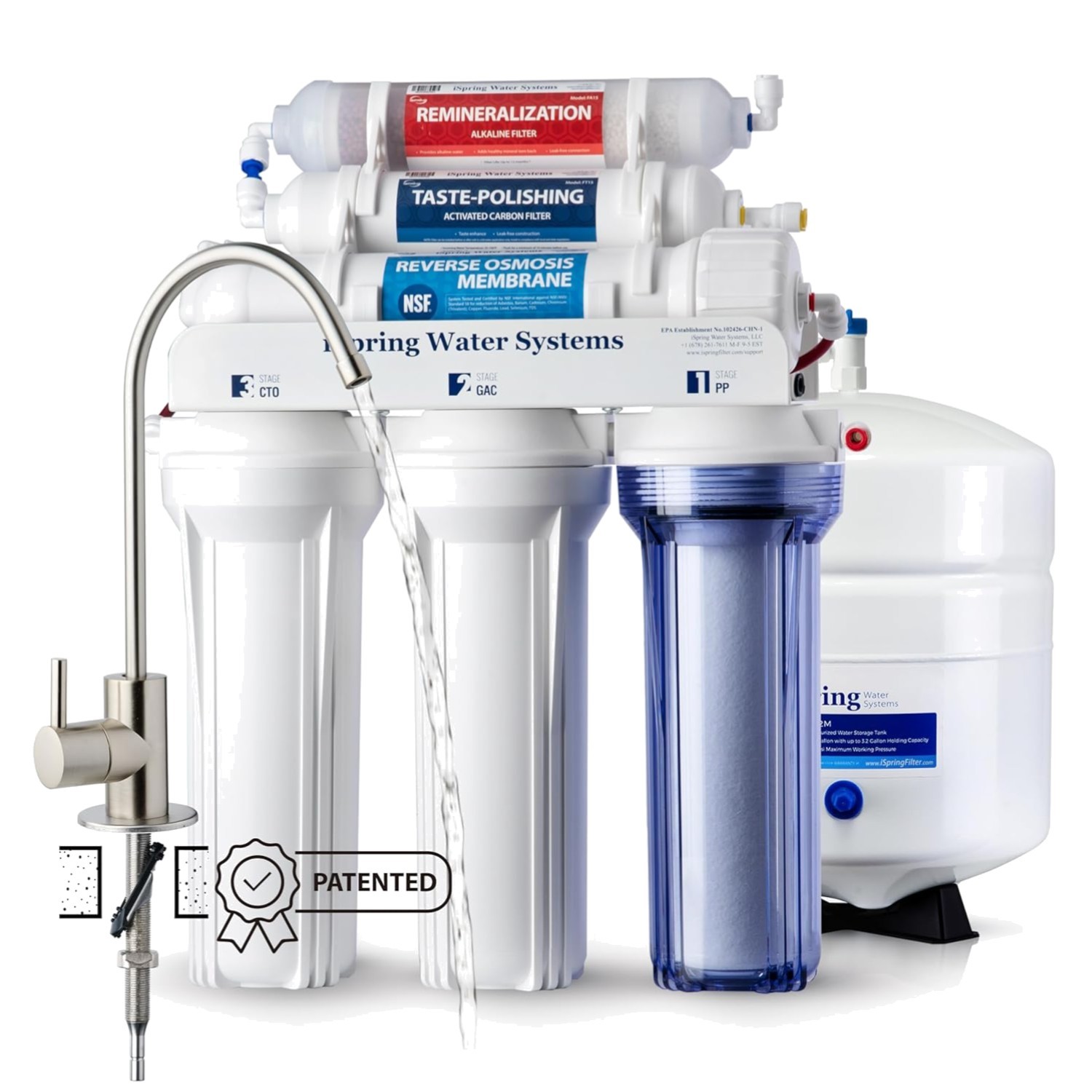 6-Stage Reverse Osmosis Water Filter System with Alkaline Remineralization