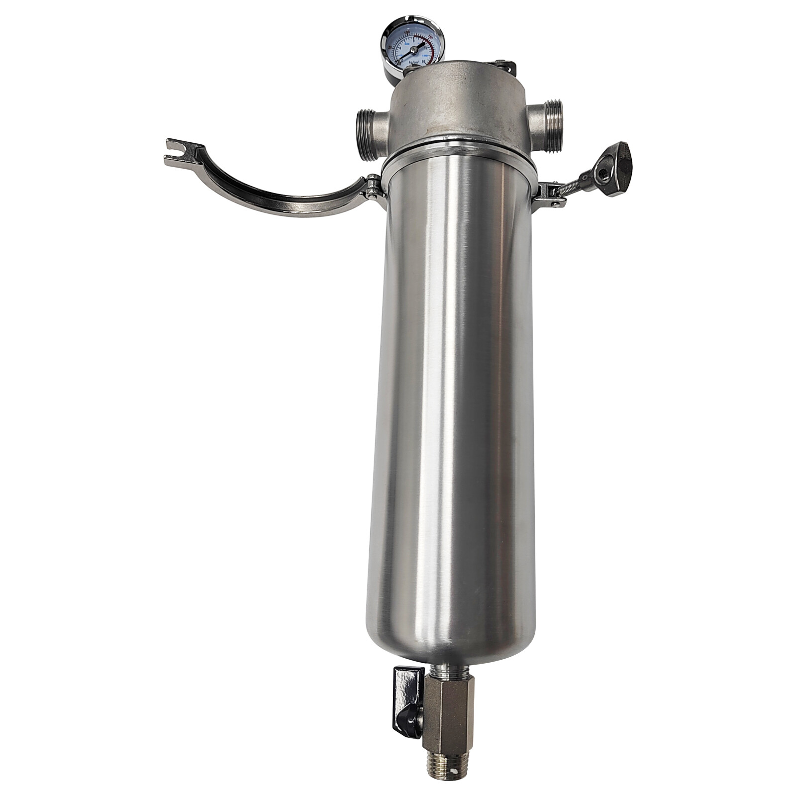 Water Filter 10″L Corrosion-resistant 304 Stainless Steel Filter 1″NPT In/Outlet