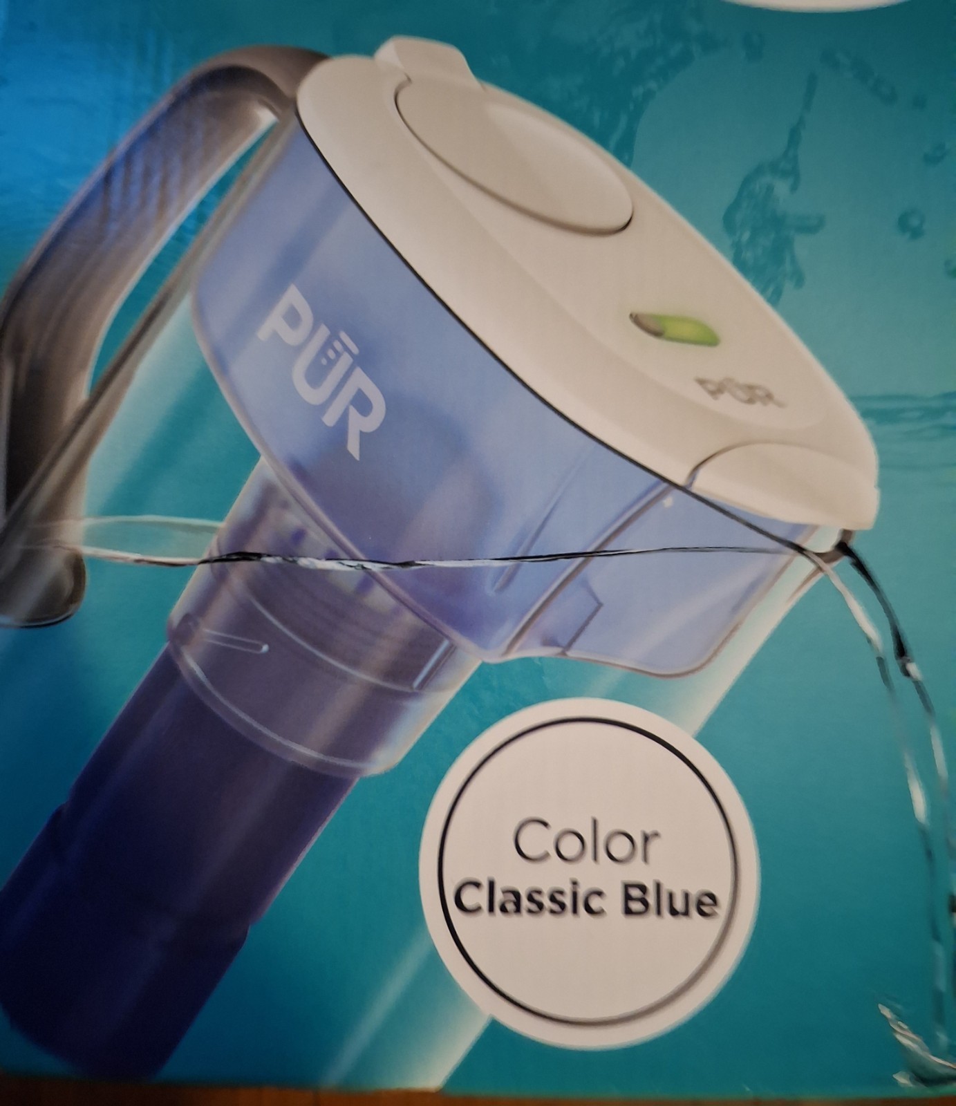 Pur 7-cup 3-in-1 Blue Water Filer Filtration Pitcher NIB