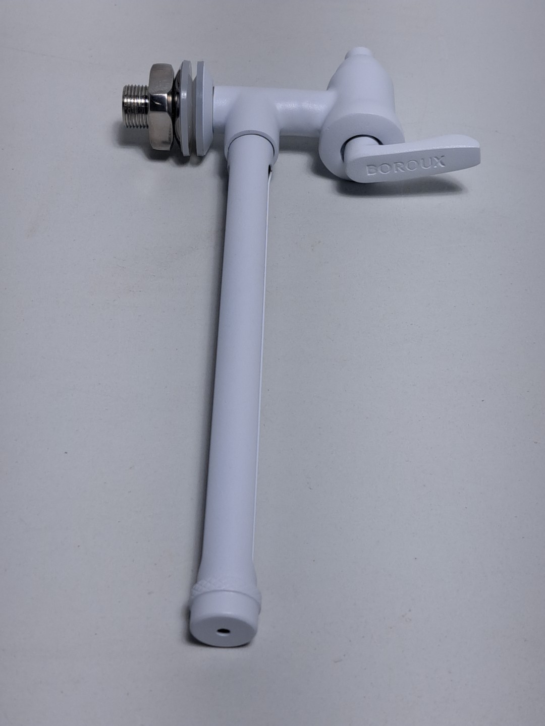 Boroux BX-SS-WVS-7-WH White Stainless Steel 7in Water Level Spigot