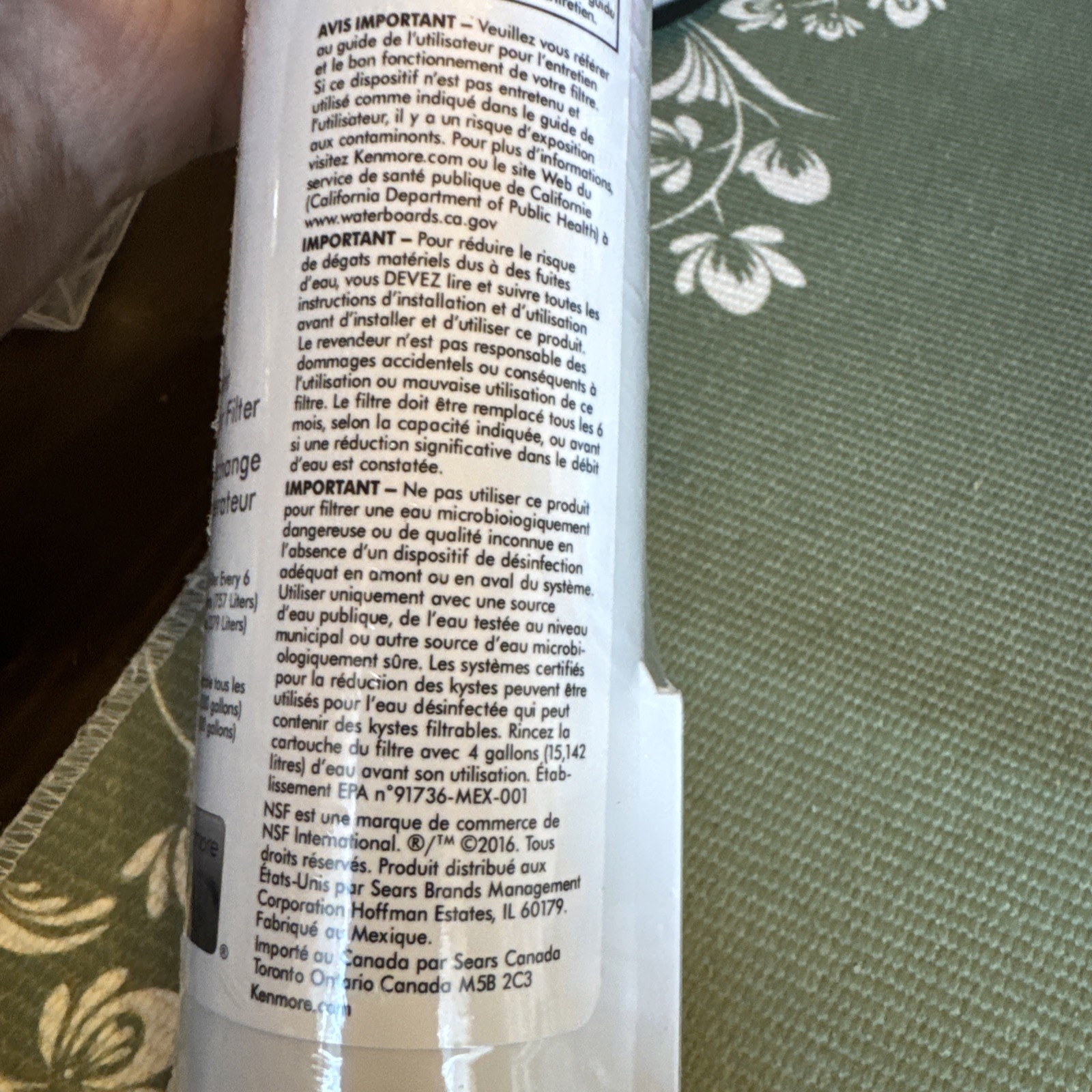 Kenmore Fridge Refrigerator Water Filter 9083 Replacement Sealed New