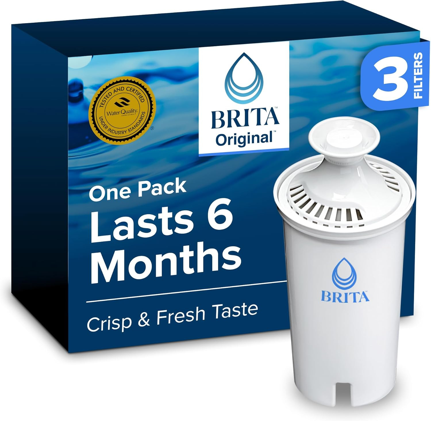 3-Pack BPA-Free Water Filters – Reduces Heavy Metals, Lasts 2 Months