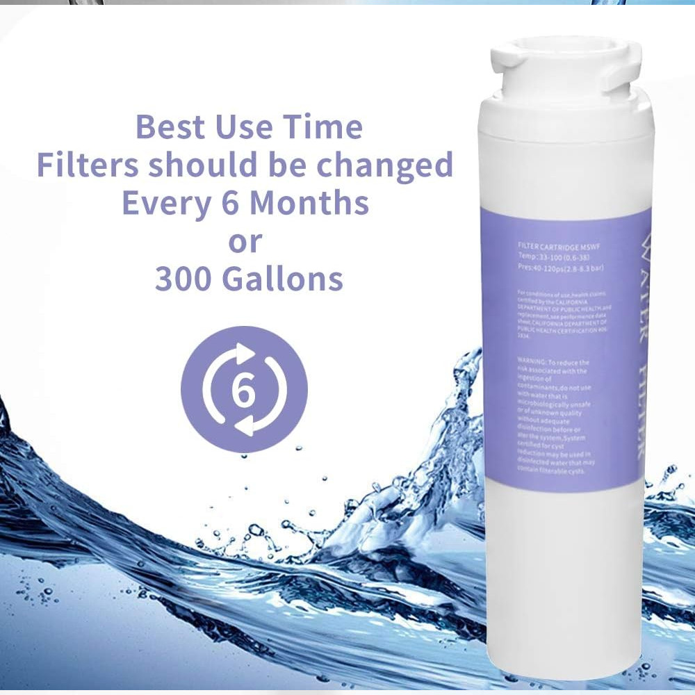 2 Pack PONNIC MSWF Refrigerator Water Filter for GE MSWF Replacement Cartridge