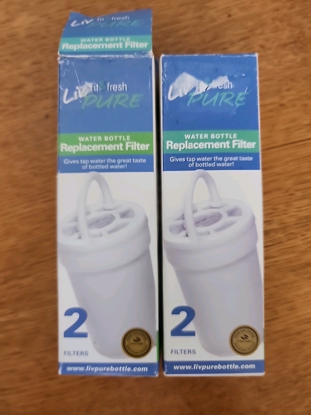 Fit & Fresh LivPure water bottle. Made in the United States, these filters