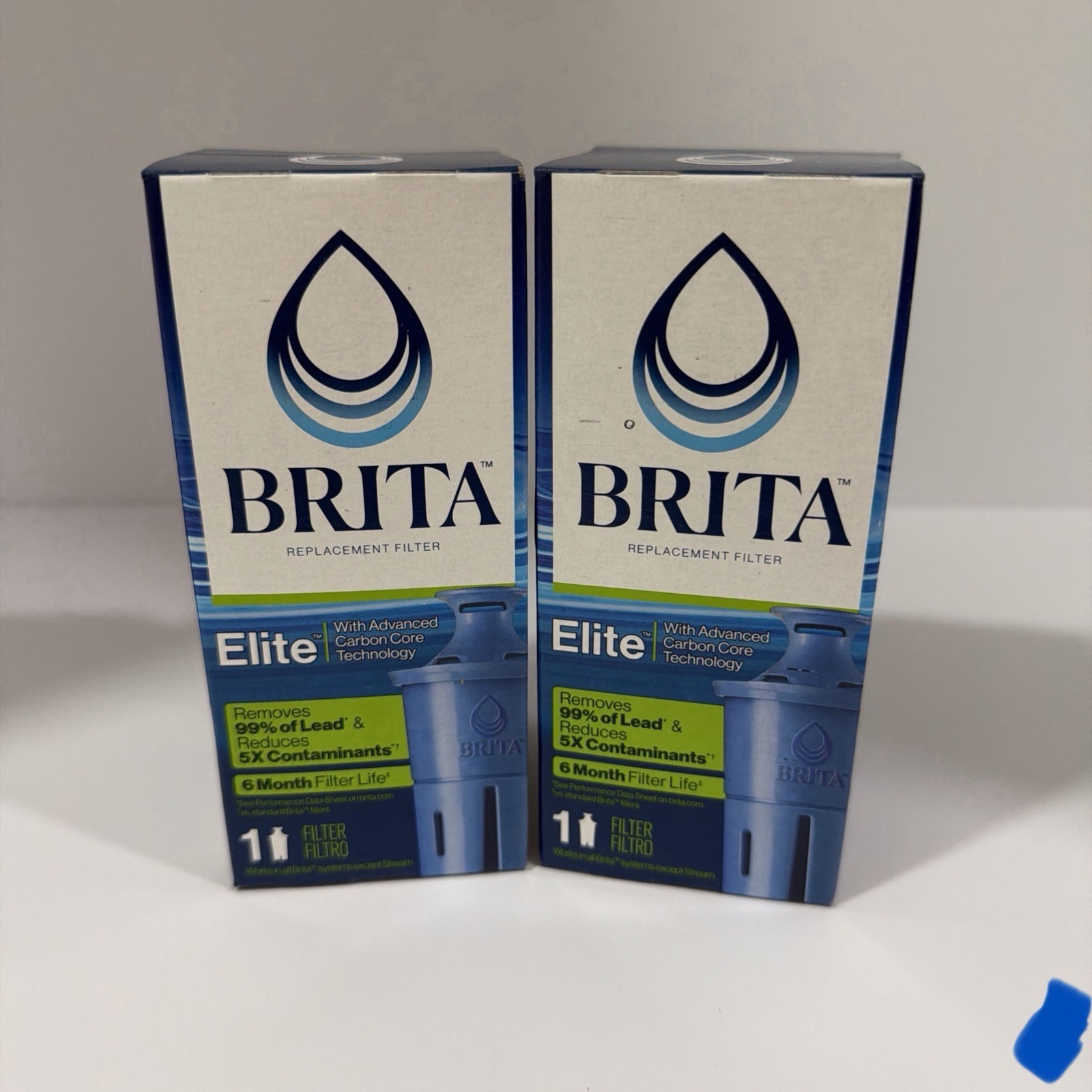 Brita Elite Replacement Water Filters, 2-Pack, Fits Pitchers & Dispensers