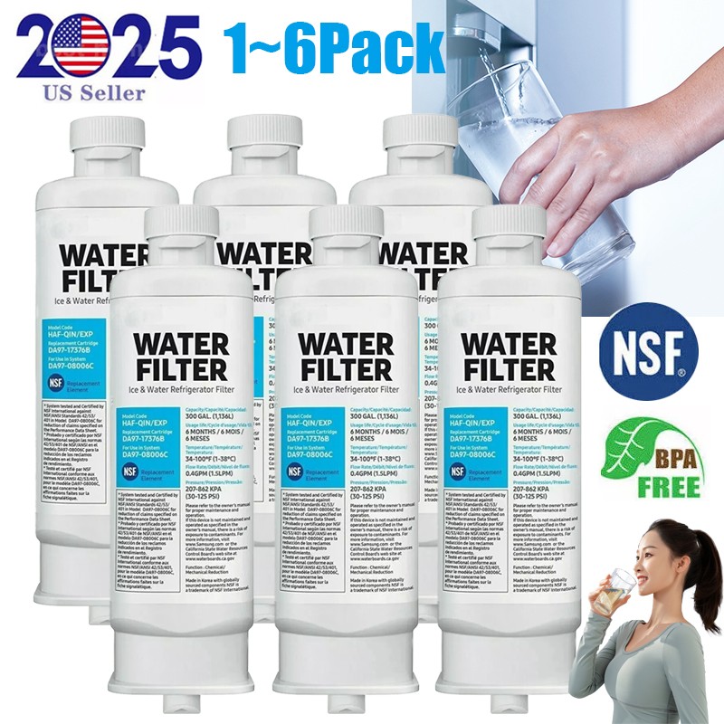 6/4/2/1 PCS for Samsung DA97-17376B HAF-CIN/EXP White Refrigerator Water Filter