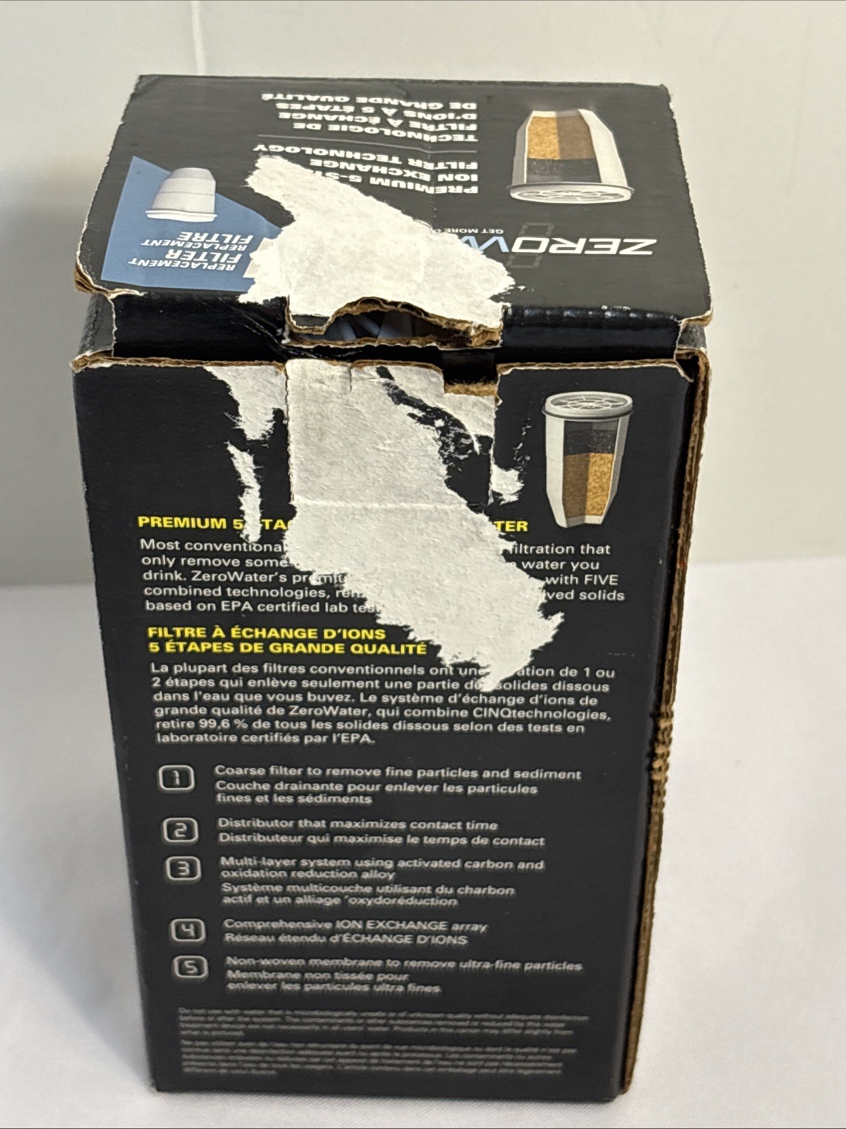 ZeroWater Water Replacement Filter Premium 5-Stage Ion Exchange Tech 1-Pack