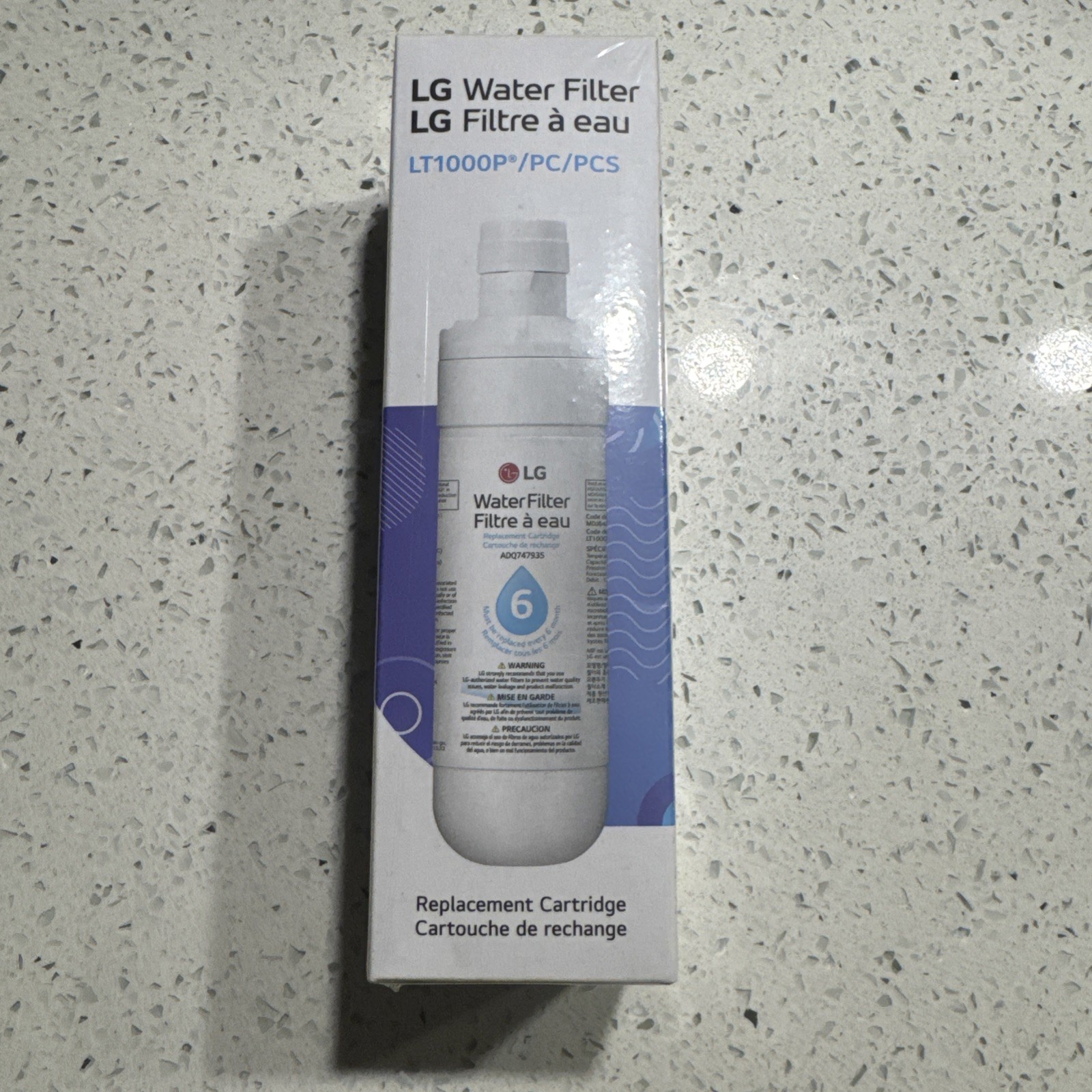 Genuine LG LT1000P Water Filter Replacement Cartridge LT1000PC/PCS New & Sealed