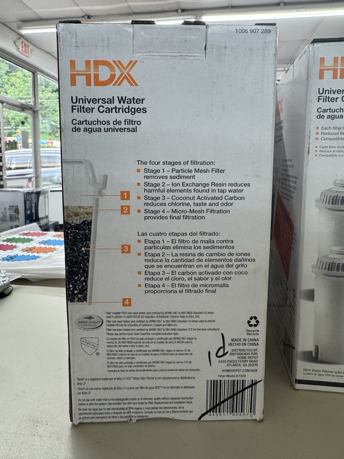 HDX Water Pitcher Replacement Water Filter Cartridges BPA Free 4 BRITA (16-Pack)