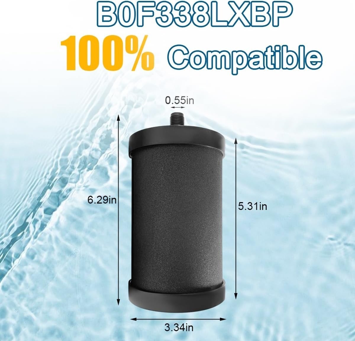 2-Pack 2387 Pro Replacement Water Filter Cartridge Replacement for Alexapure Pro