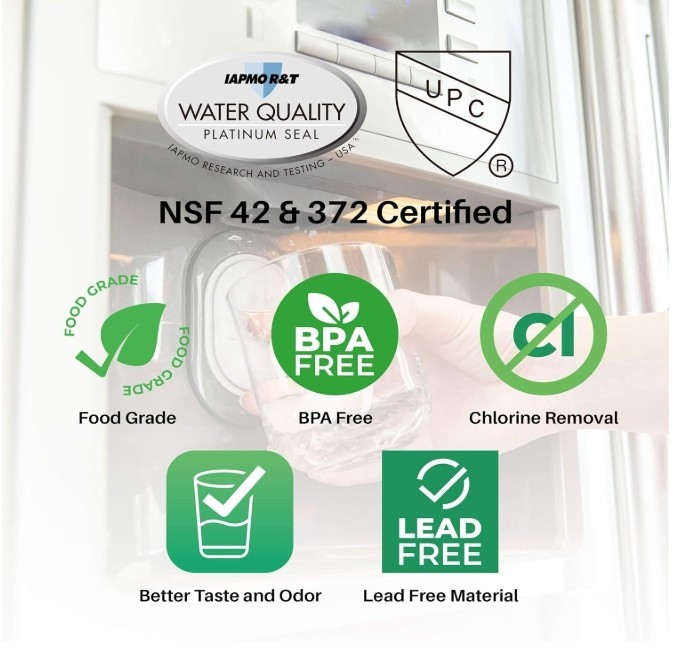 SpiroPure SP-LE1000 Refrigerator Water Filter Replacement for LT1000P, ADQ747935