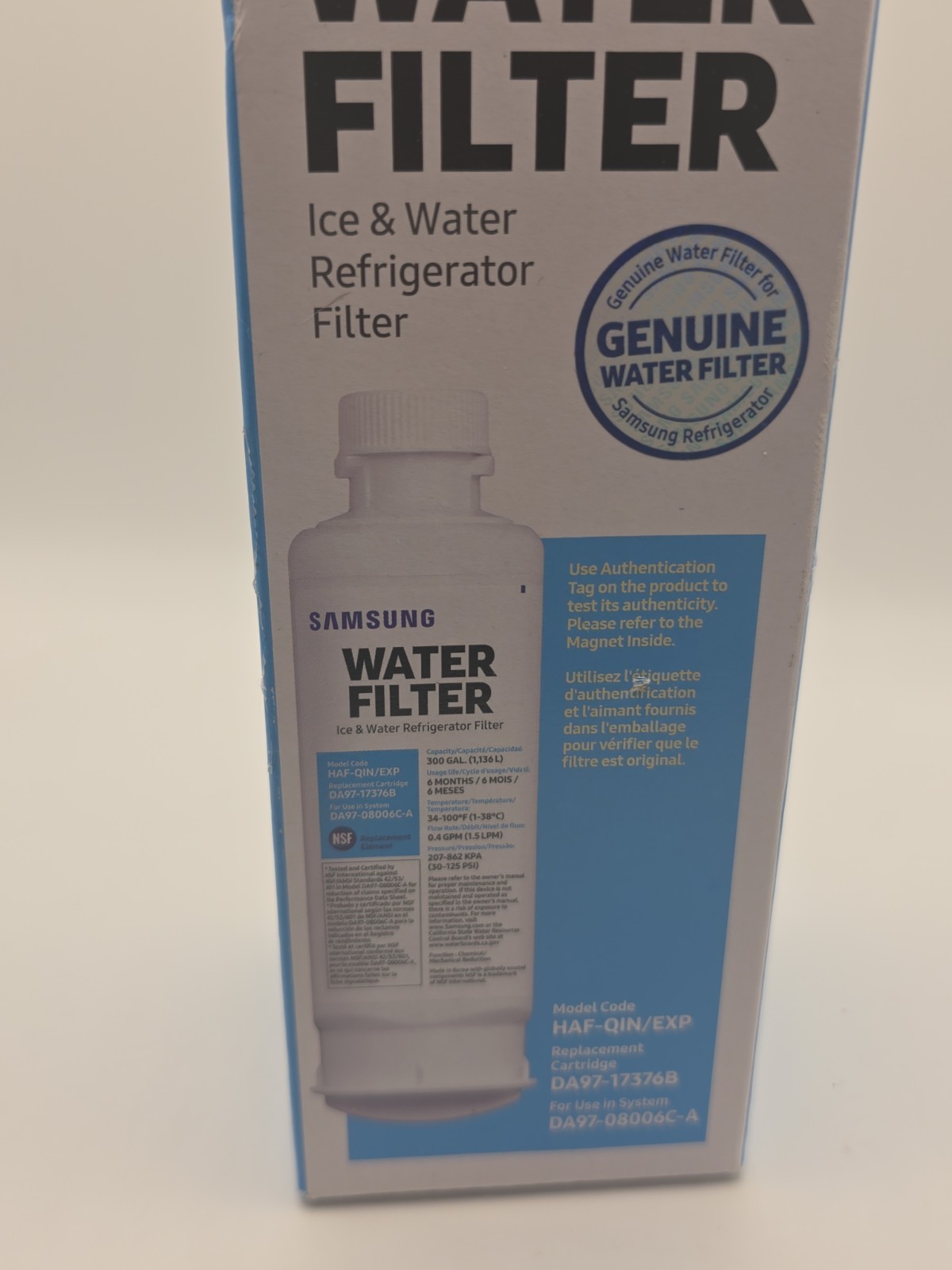 Samsung HAF-QIN/EXP Genuine Refrigerator Water Filter, Reduces 99% of Harmful…