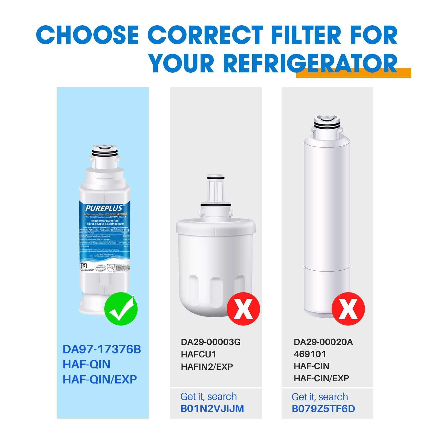 Fit For Samsung HAF-QIN RF23M8070SR RF23M8070SG RF23M8090SG Water Filter 2PACK