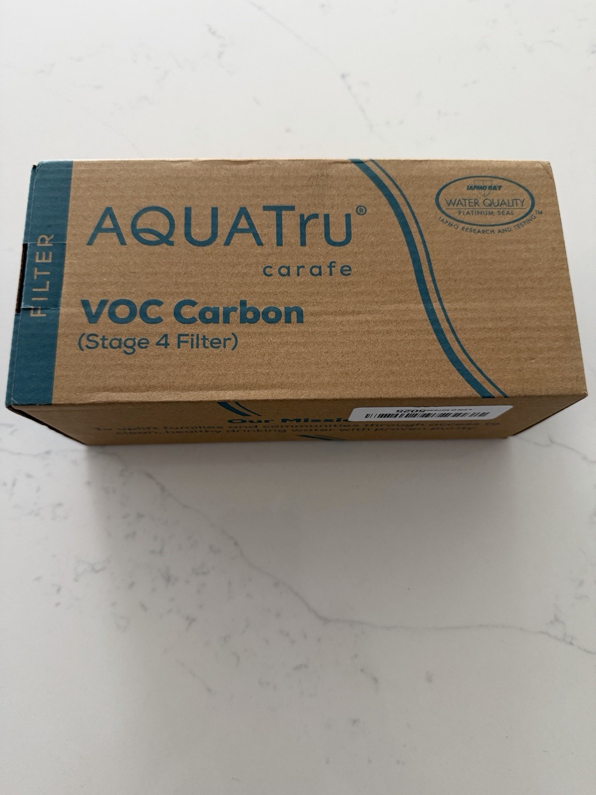 AquaTru Replacement VOC Carbon Stage 4 Filter for Carafe 10AT100VF01 New