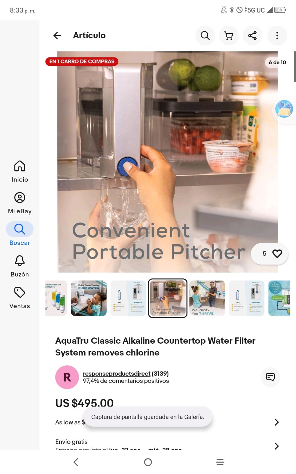 Aquatru 4-Stage Countertop Wifi Water Filter AT2050 NO FILTERS INCLUDED