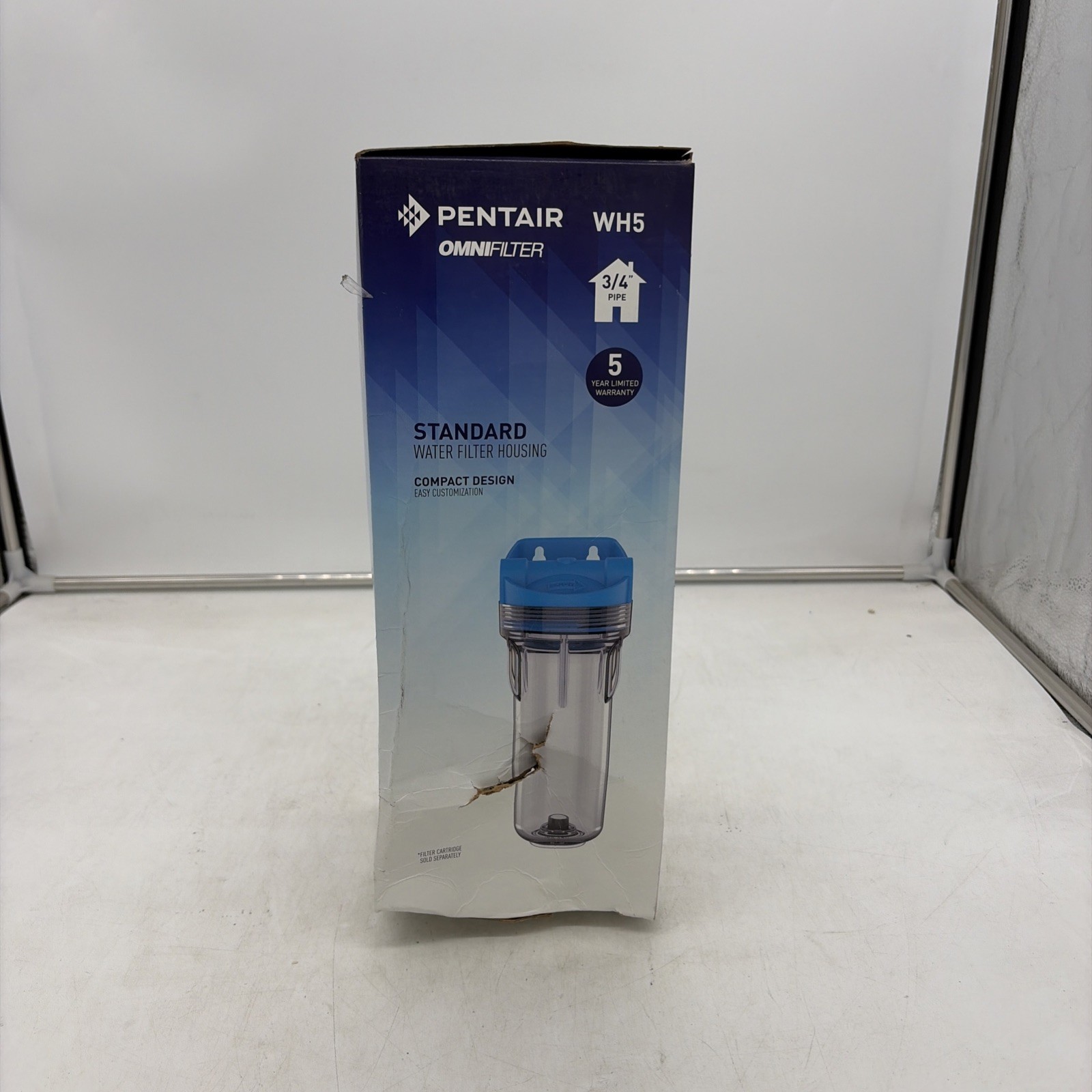 Pentair OMNIFilter WH5 10in Clear Water Filter Housing for Whole-House