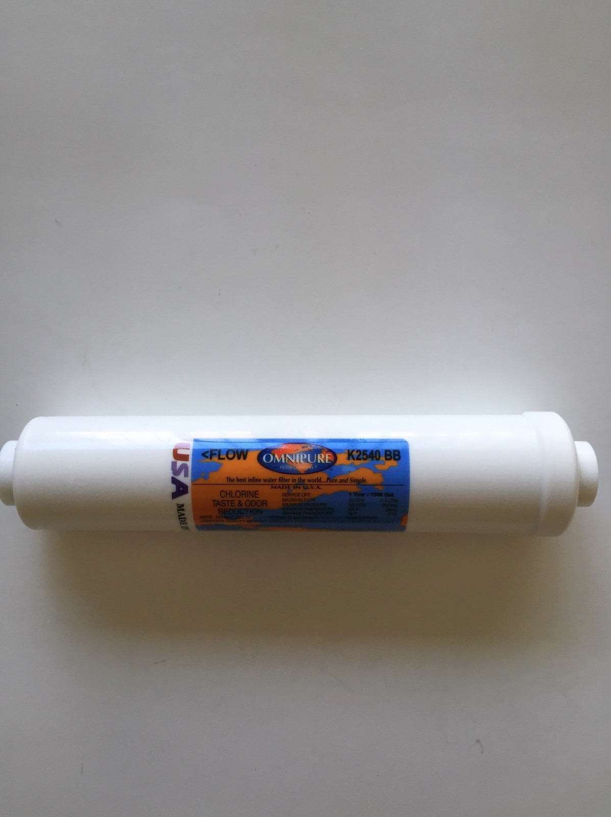 OMNIPURE K2540 BB RO IN-LINE CARBON FILTER 10 X 2 1/4″ THREADED ENDS 4 PACK