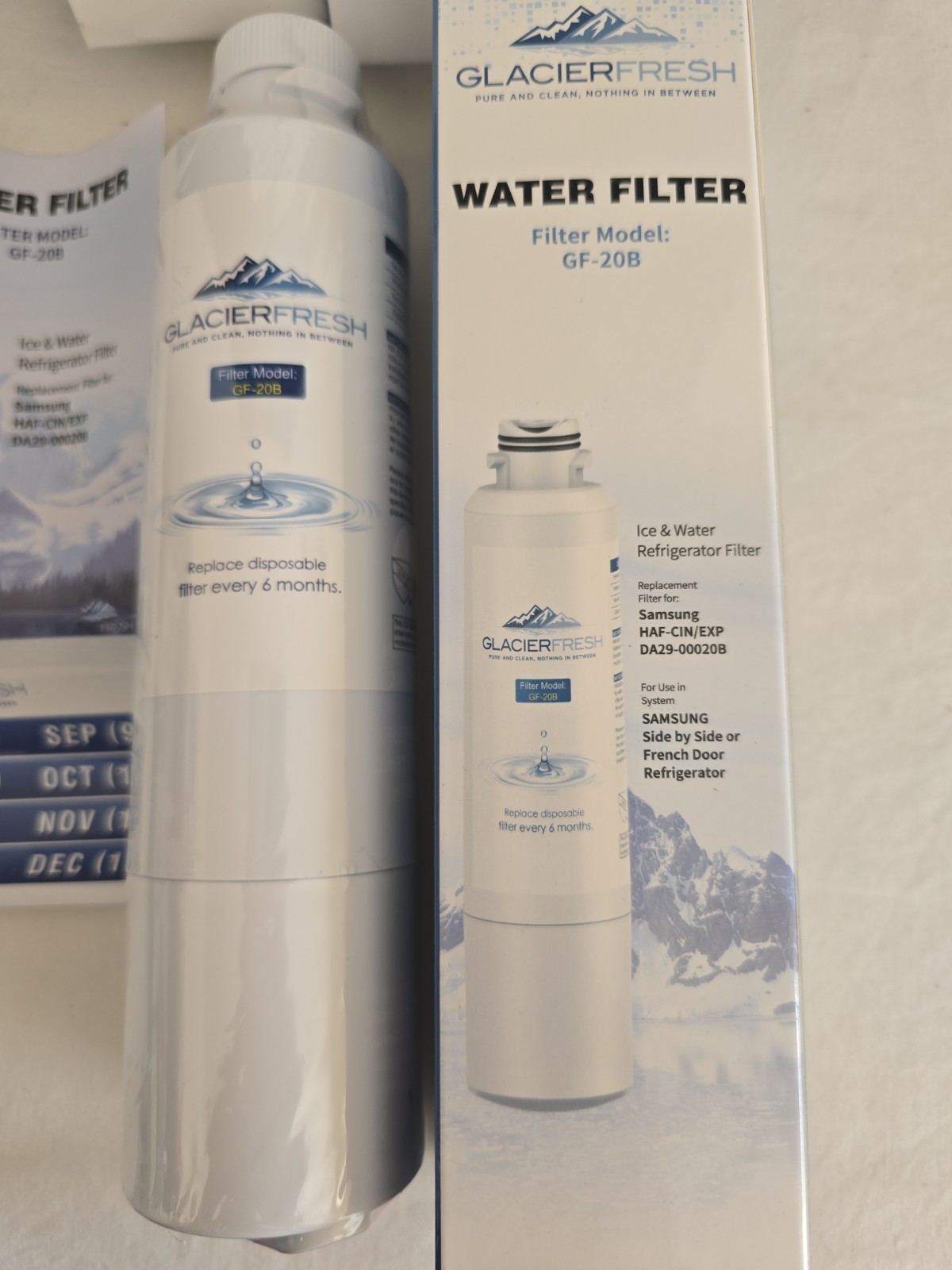 3 Pk Glacier Fresh GF-20B Water Filter For Samsung HAF-CIN/EXP DA29-00020B New