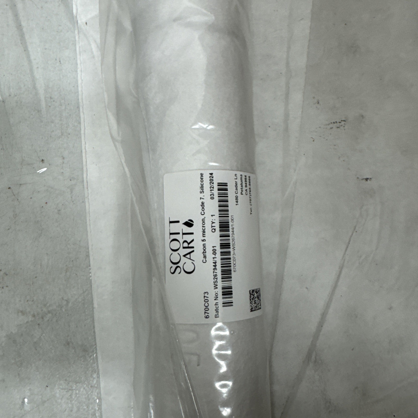 ScottCart Beverage Filter Cartridge Embedded Carbon 5u 30 in Code 7