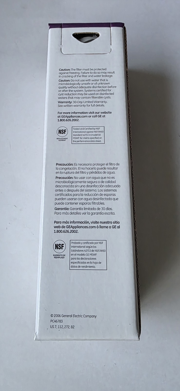 Genuine GE SmartWater MSWF Refrigerator Water Filter Replacement OEM Brand New
