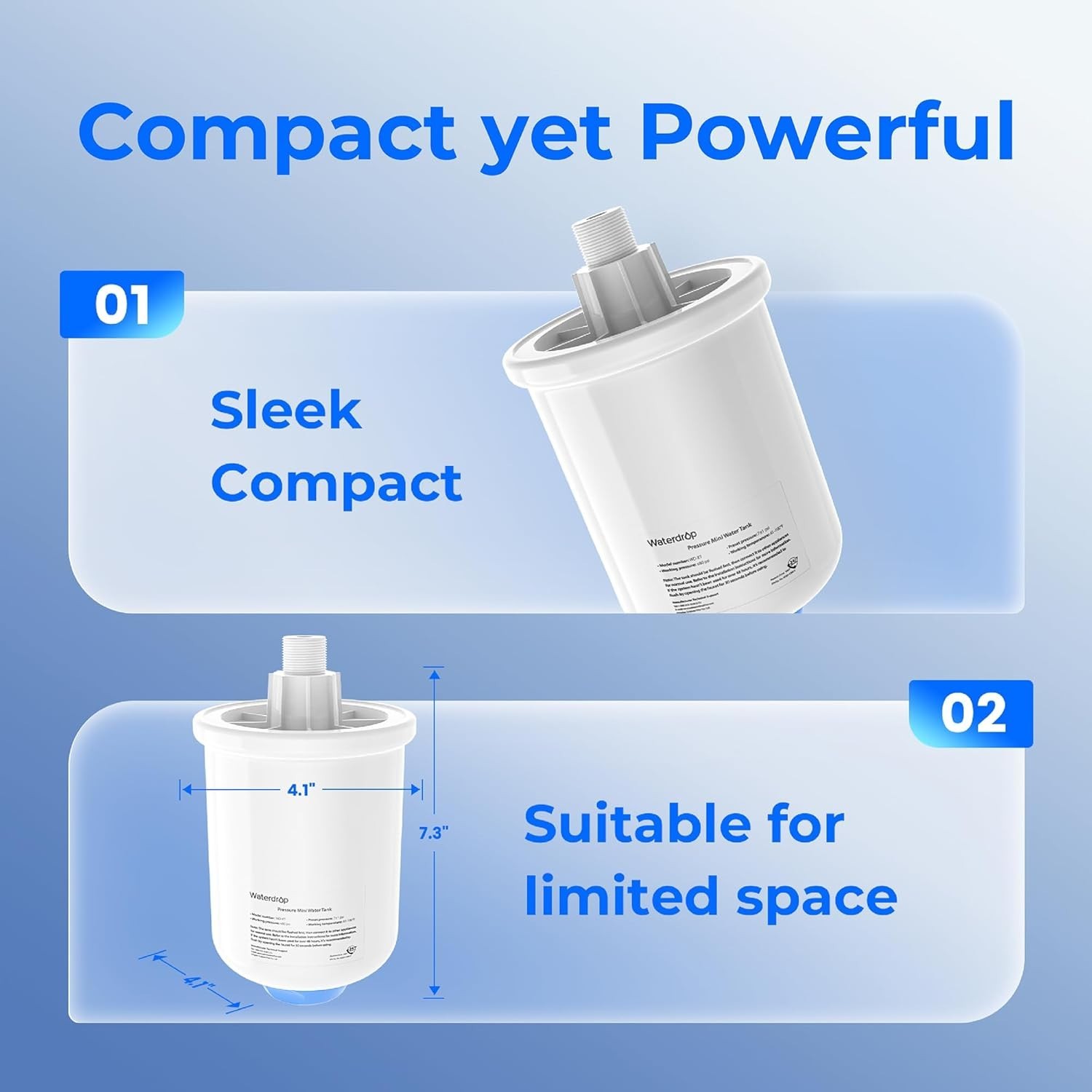 Waterdrop WD-XT RO Pressure Tank for All WD-X-series Reverse Osmosis System