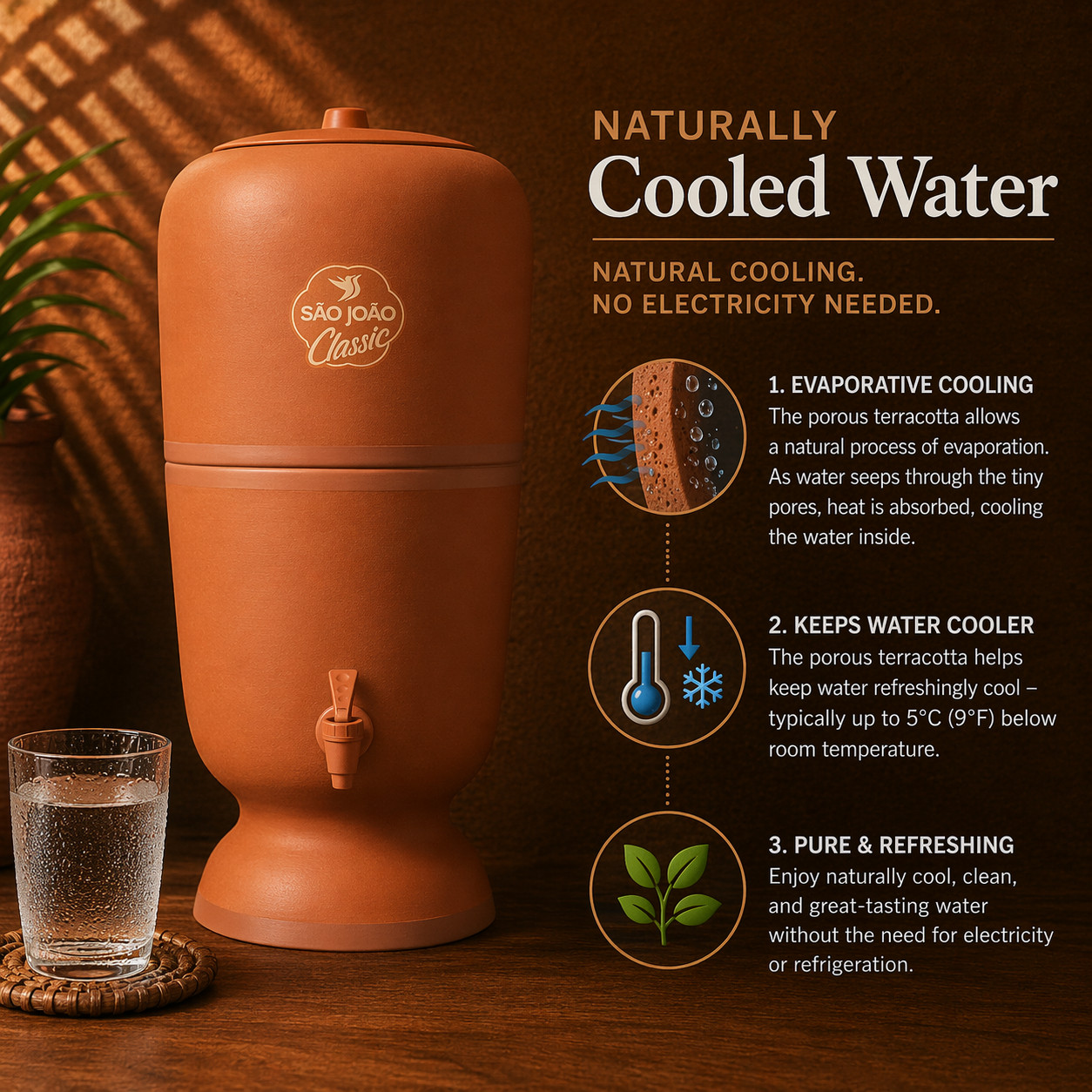 Stefani São João Classic Clay Water Filter – Traditional Brazilian Filtration