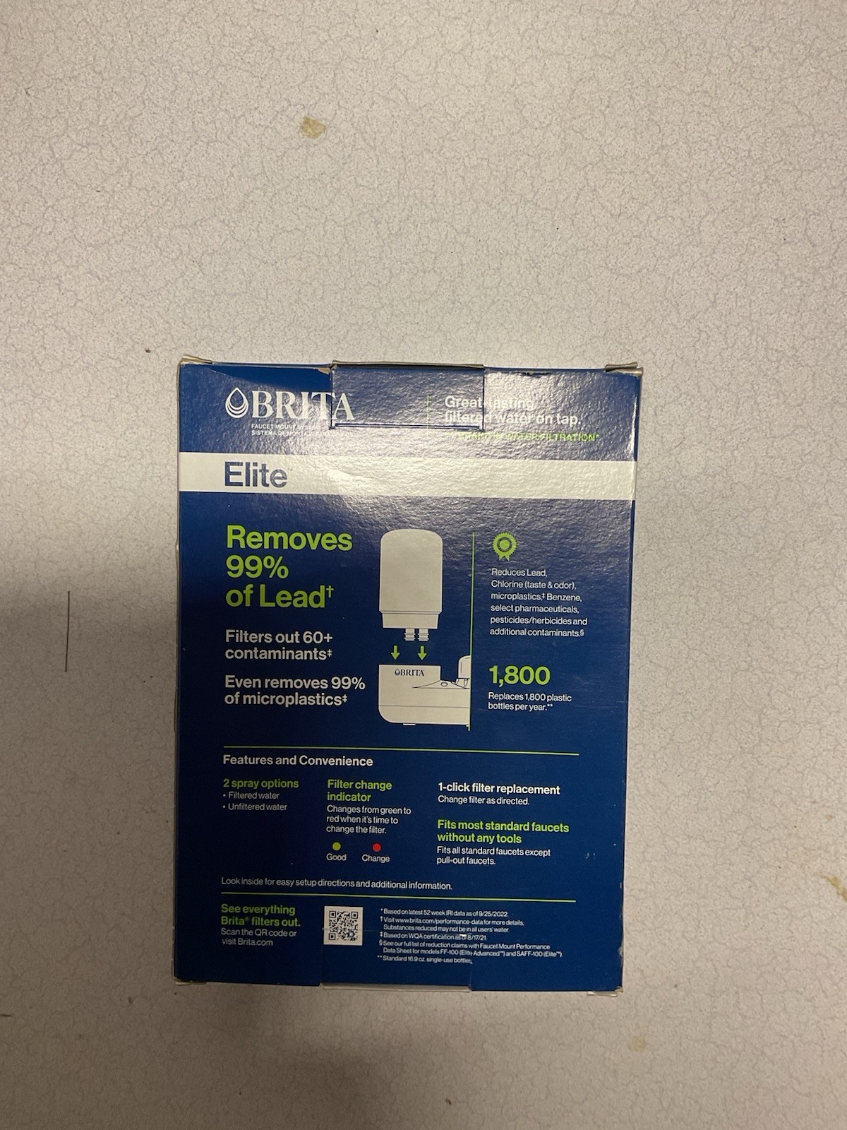 Brita Elite Faucet Mount Water Filter System Chrome With 2 Filters