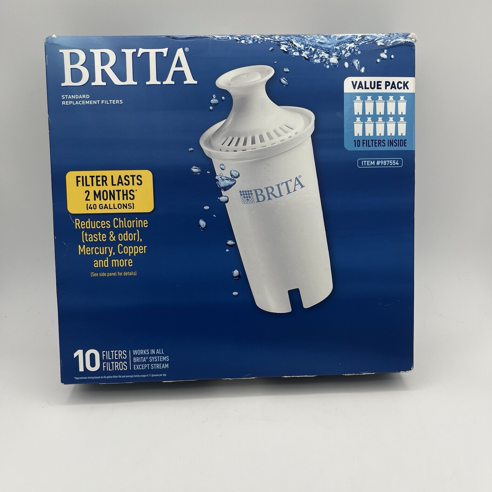 Brita 987554 Pitcher Replacement Filters – 10 Pack 2 Missing Open Box