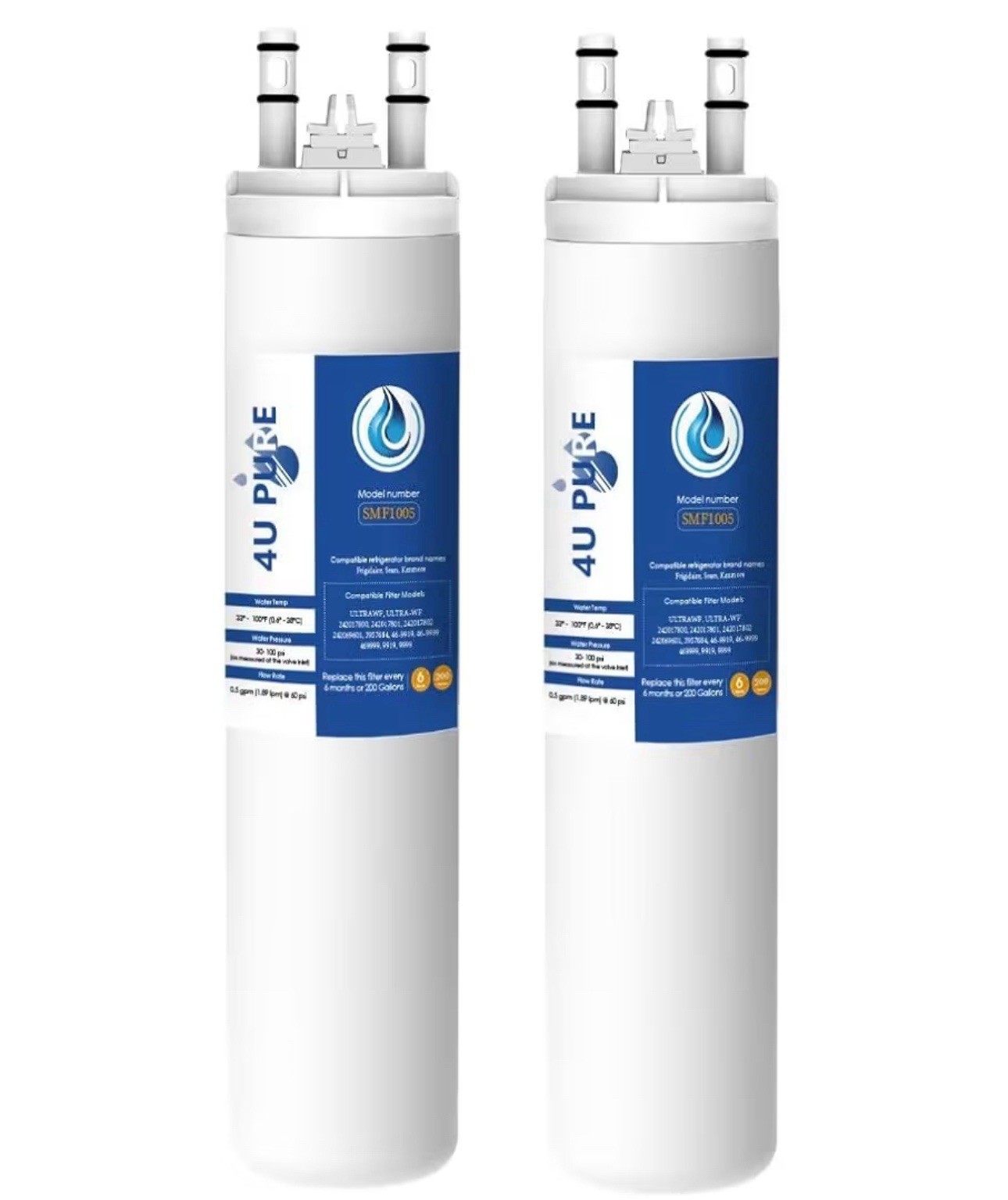Replacement for Frigidaire ULTRAWF SMF1005 4U Pure Pack Of 2