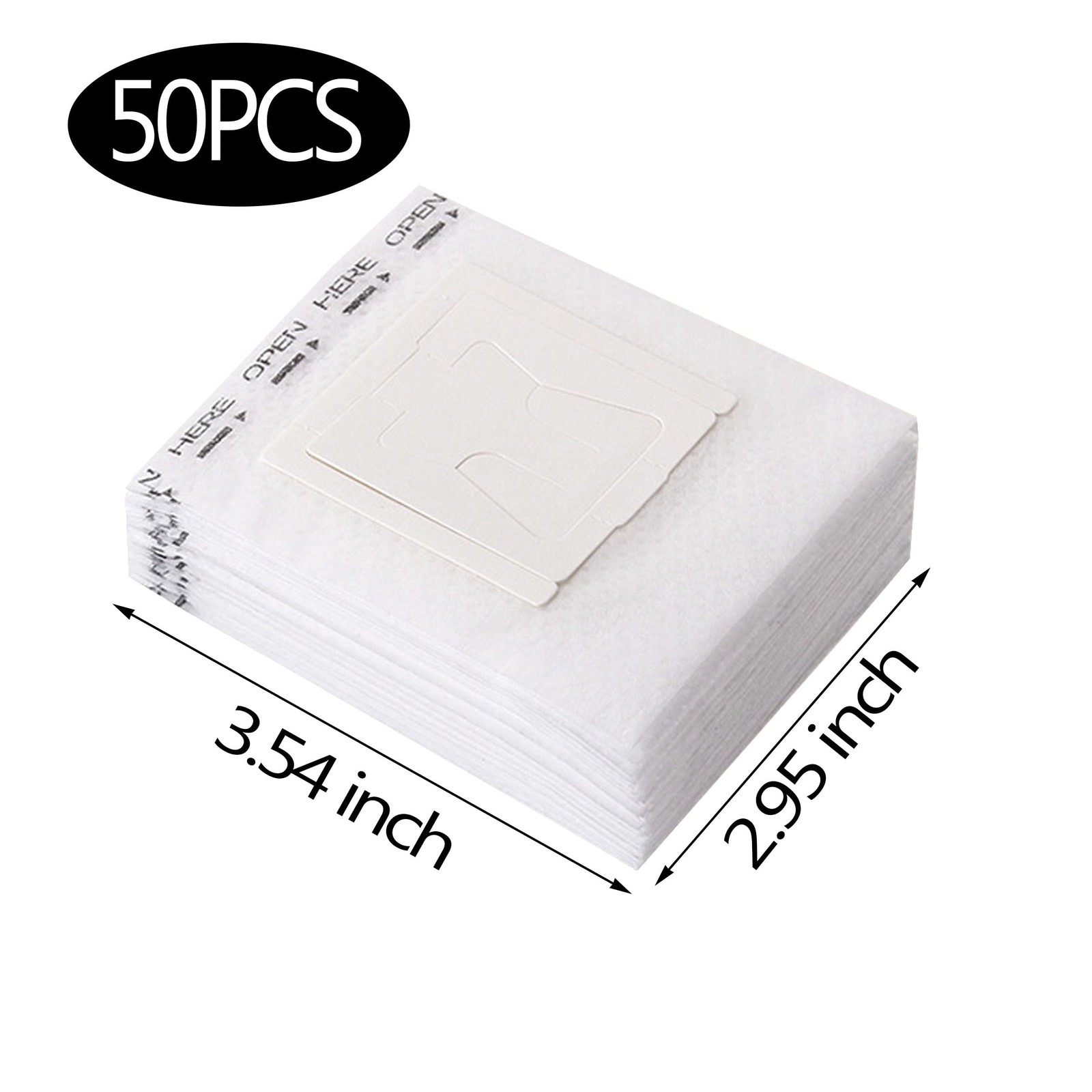 SZLYTYUN 50PCS Portable Coffee Filter Paper Hanging Ear Drip 50pcs, White