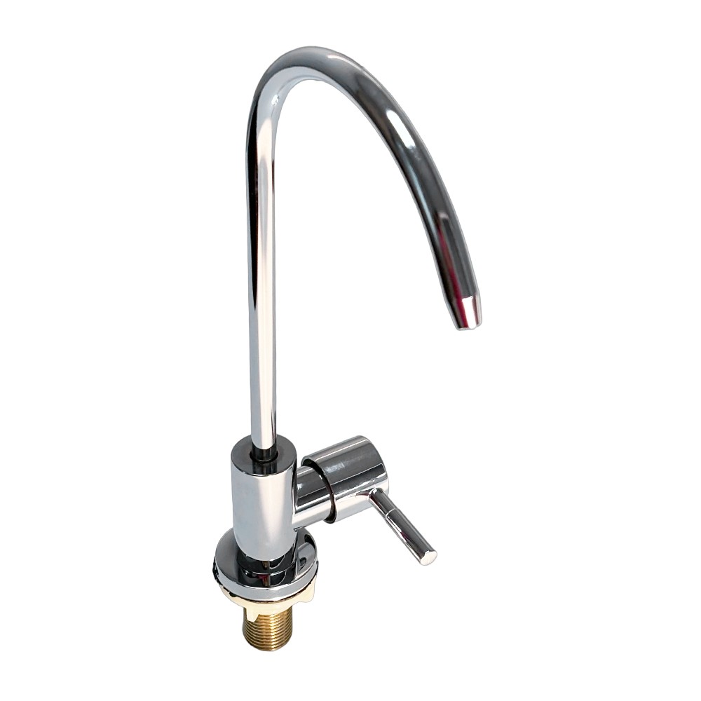 1/4» RO Water Filter Curved Sink Faucet Tap Chrome Reverse Osmosis Drinking