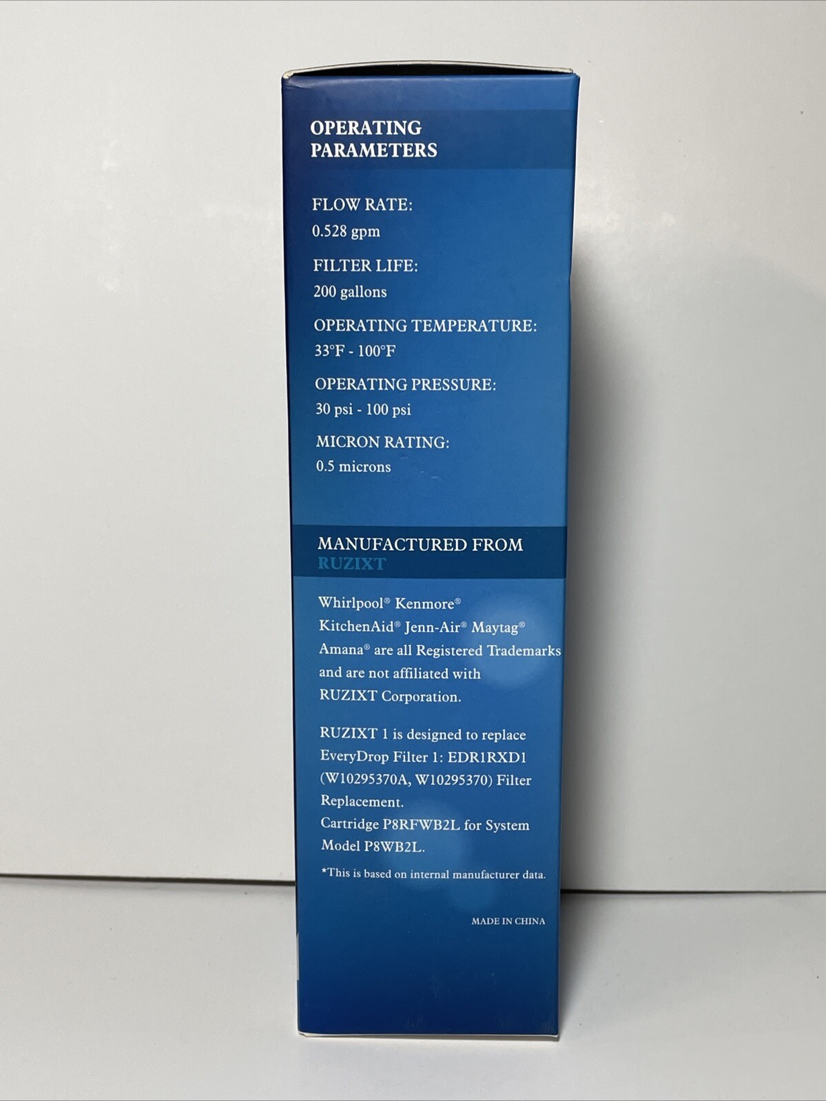 W10295370A EDR1RXD1 Filter Ruzixt Refrigerator Ice Replacement ONE PIECE Sealed
