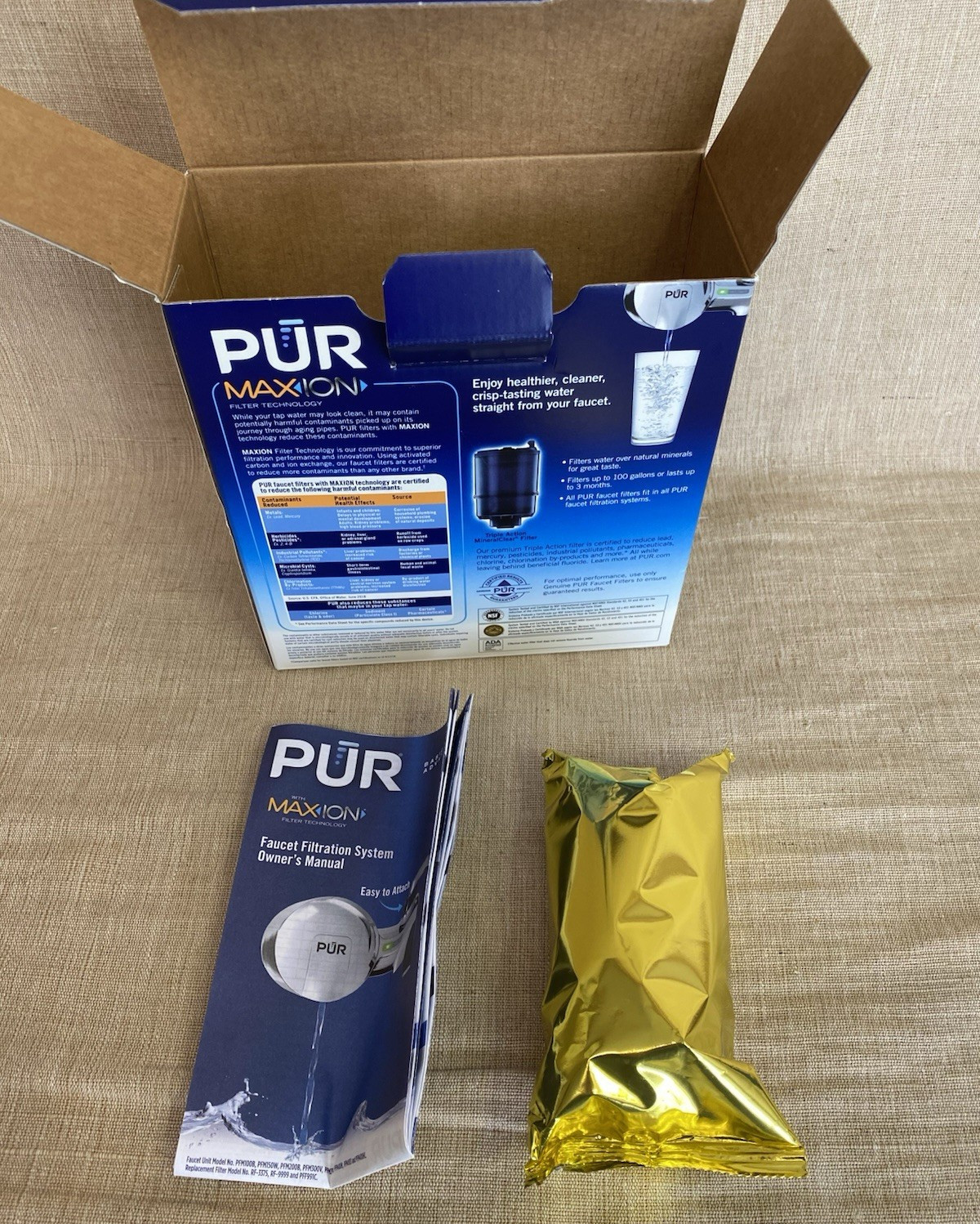 PUR PFM400H Faucet Mount Water Filter Chrome MAXION 100 Gallon Lead Reduction