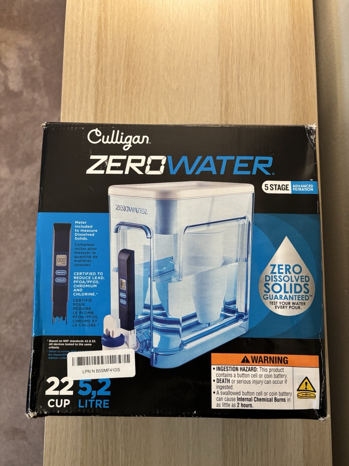 Culligan ZeroWater 5-Stage Water Filter | Lightly Used & Open Box | 22 Cups