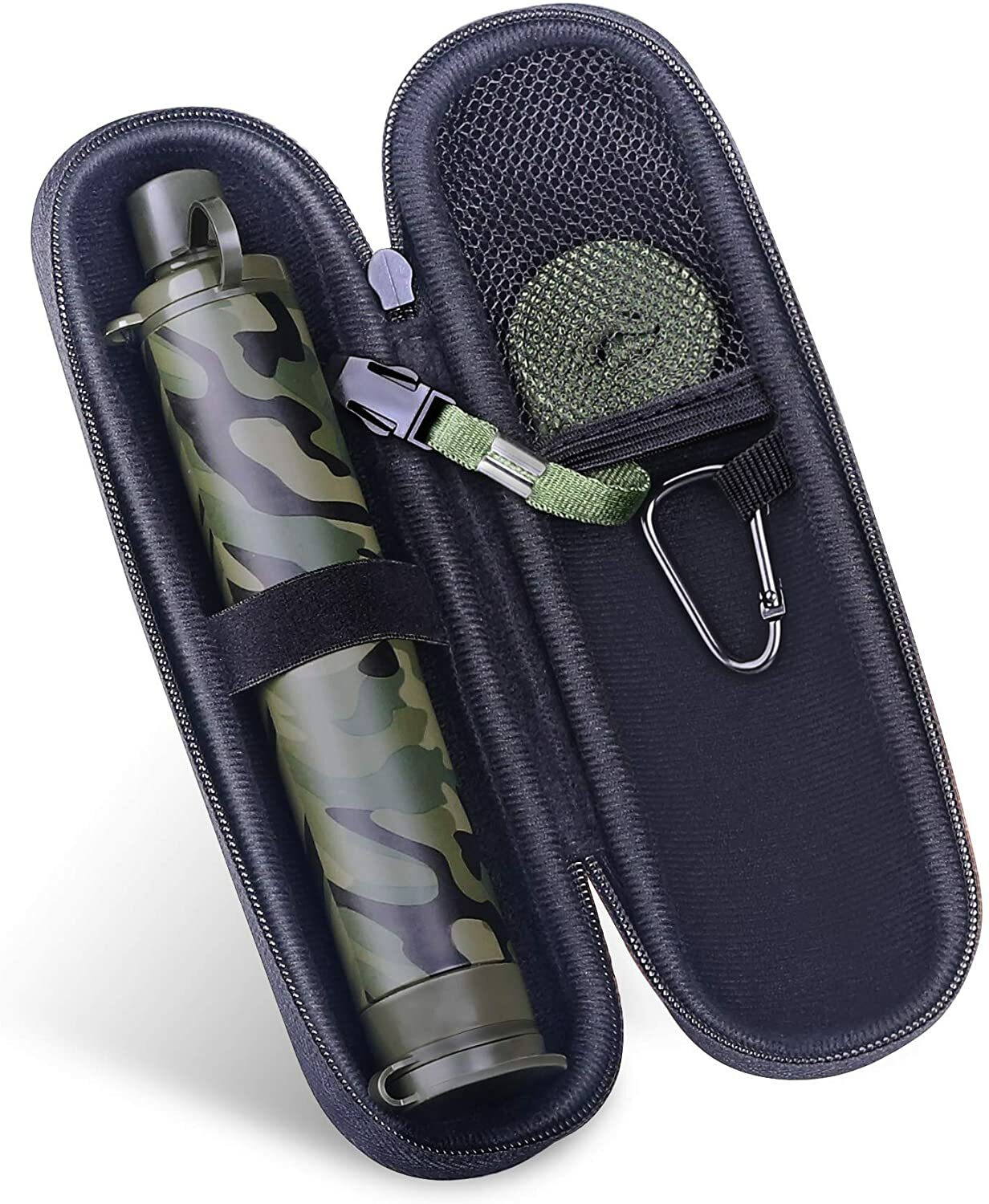 2Pcs Hard Travel Carry Case Cover Compatible with Water Filter Straw 7.8*2.6inch