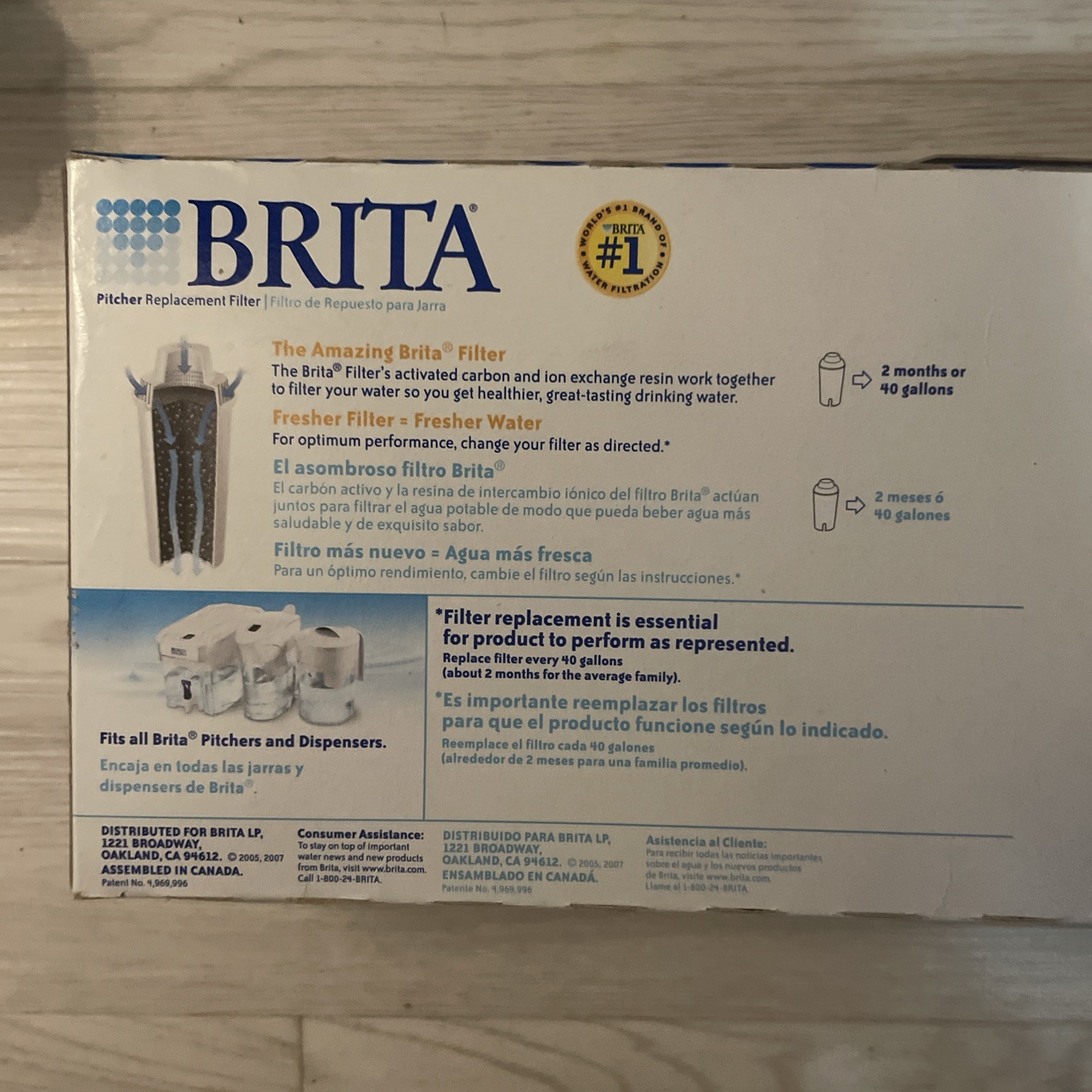 NIB Brita 6Ct Filter Replacement Fits All Brita Filters Pitchers & Dispensers
