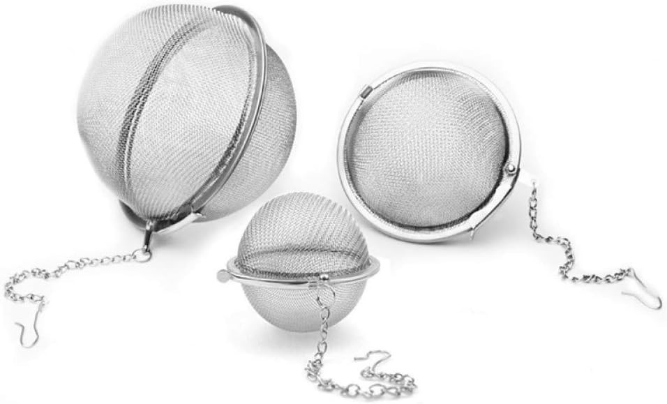 3pcs Stainless steel fine mesh seasoning ball kitchen soup spice stew filter …