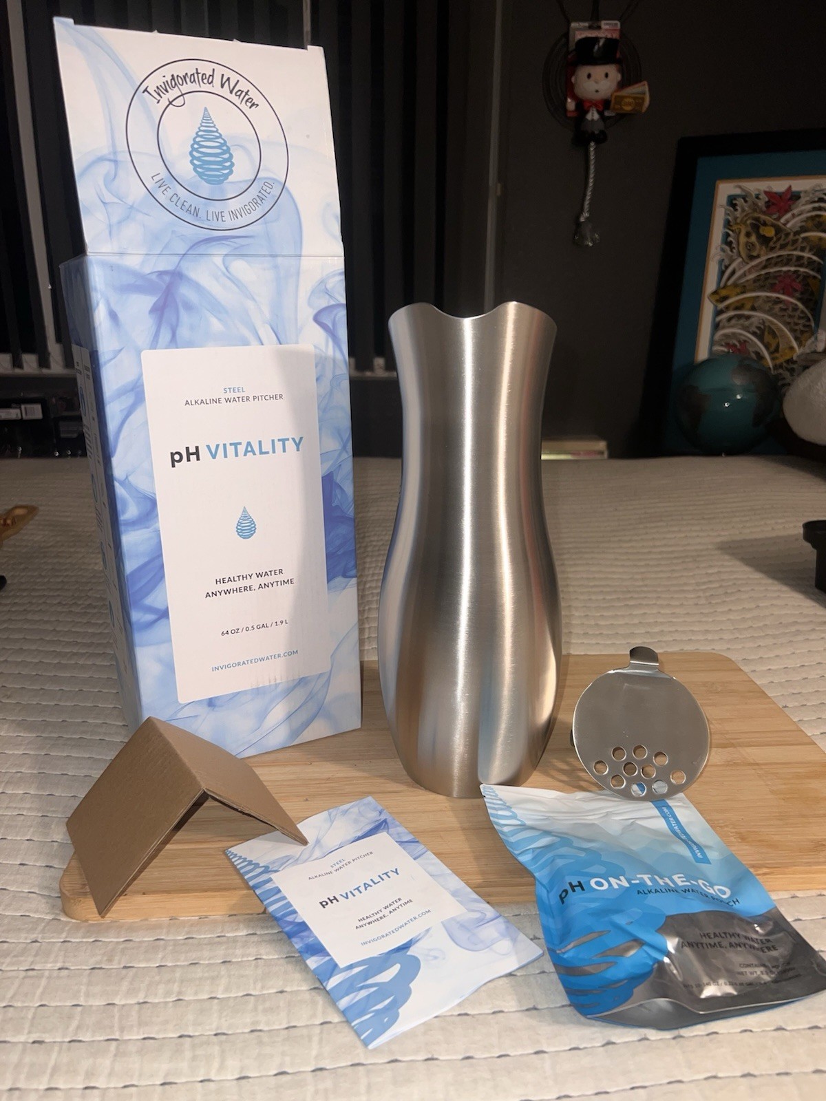 pH Vitality Alkaline Water Filter Pitcher for Drinking Water Stainless Steel …