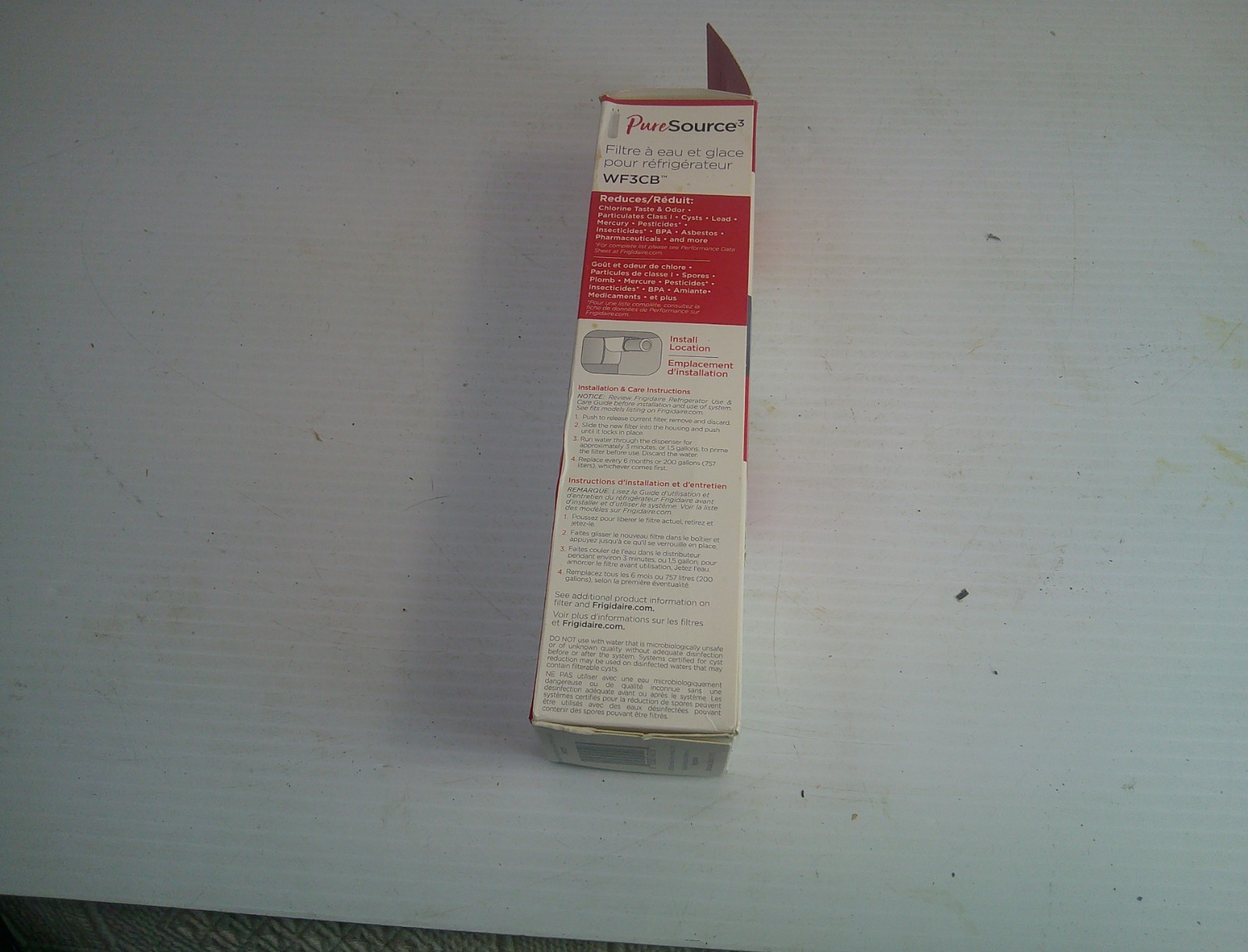Frigidaire WF3CB Water Filter for Frigidaire Refrigerator – White 1PC