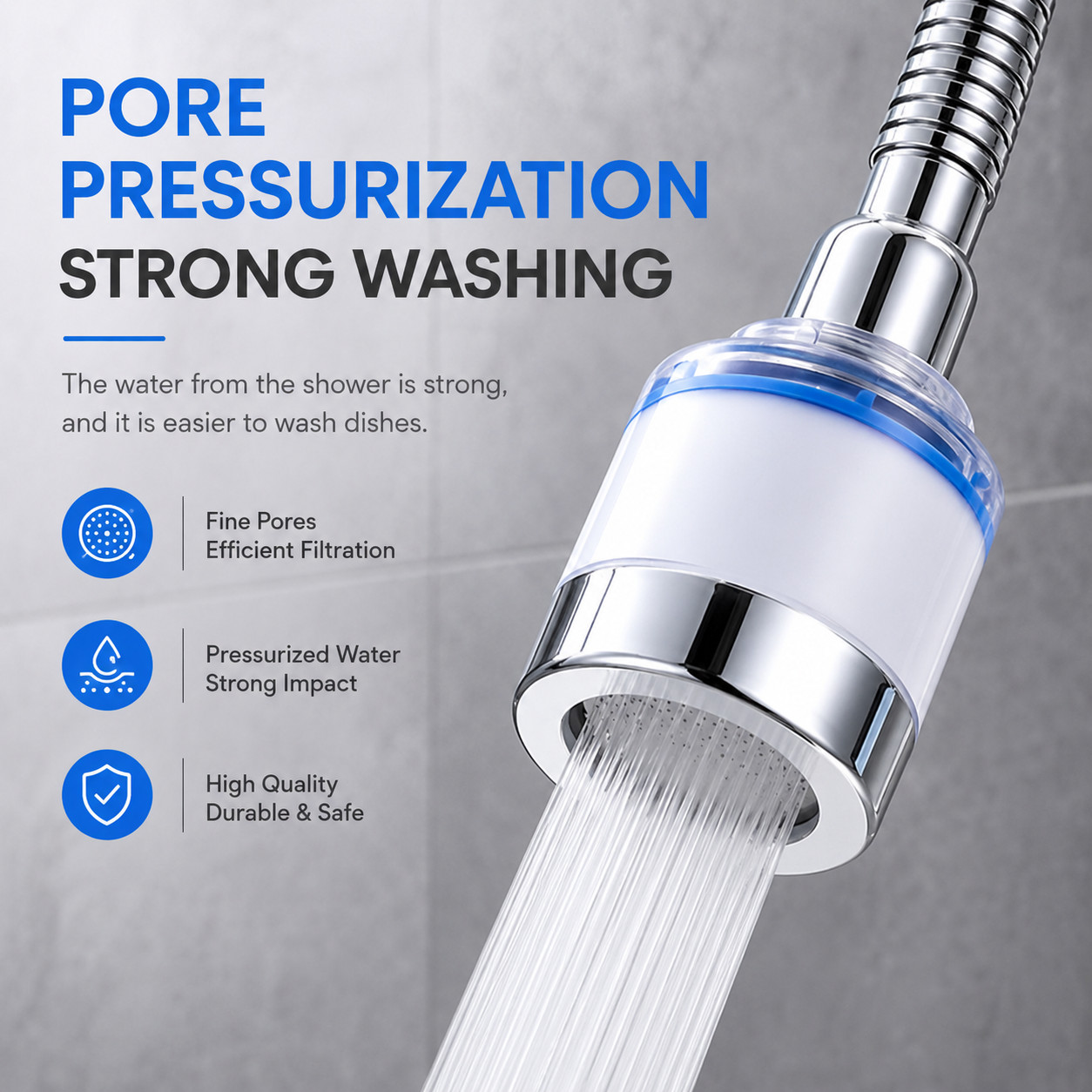 Faucet Water Filter Tap Filtration Kitchen Sink Mount Purifier System 360°Rotate