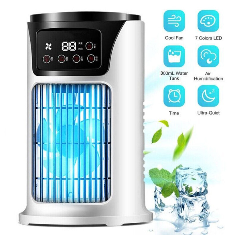 Portable Air Conditioner Fan Mini USB Humidifier Cooler Fan for Home Office Car