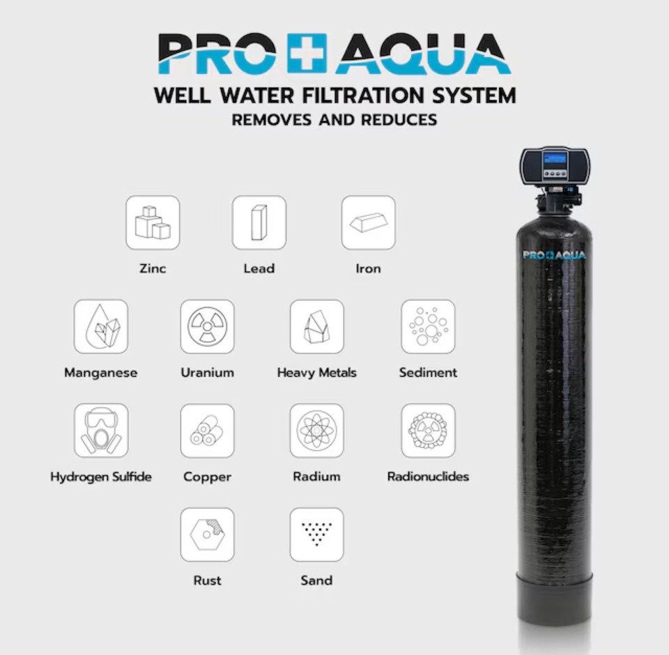 PRO+AQUA Well Water Filtration System 10 GPM Iron Filter Hot Deal New