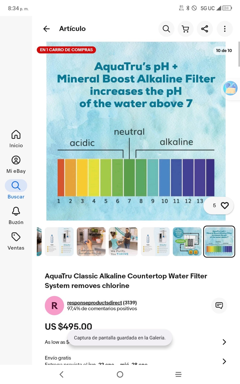 Aquatru 4-Stage Countertop Wifi Water Filter AT2050 NO FILTERS INCLUDED