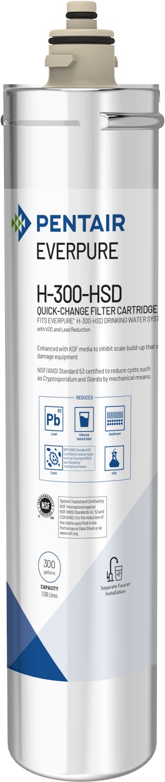 Everpure EV927075 H 300 HSD Water Filter Cartridge