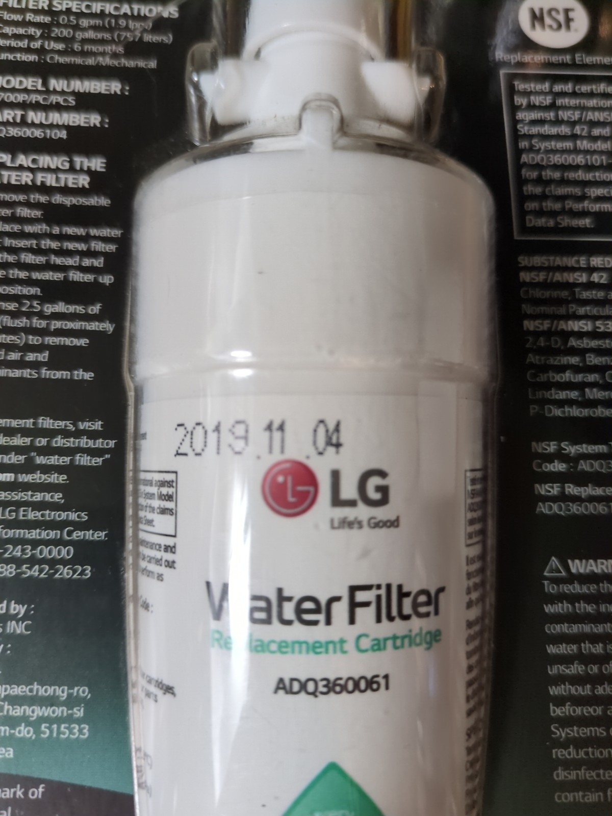LG LT700P/PC/PCS Refrigerator Replacement Water Filter