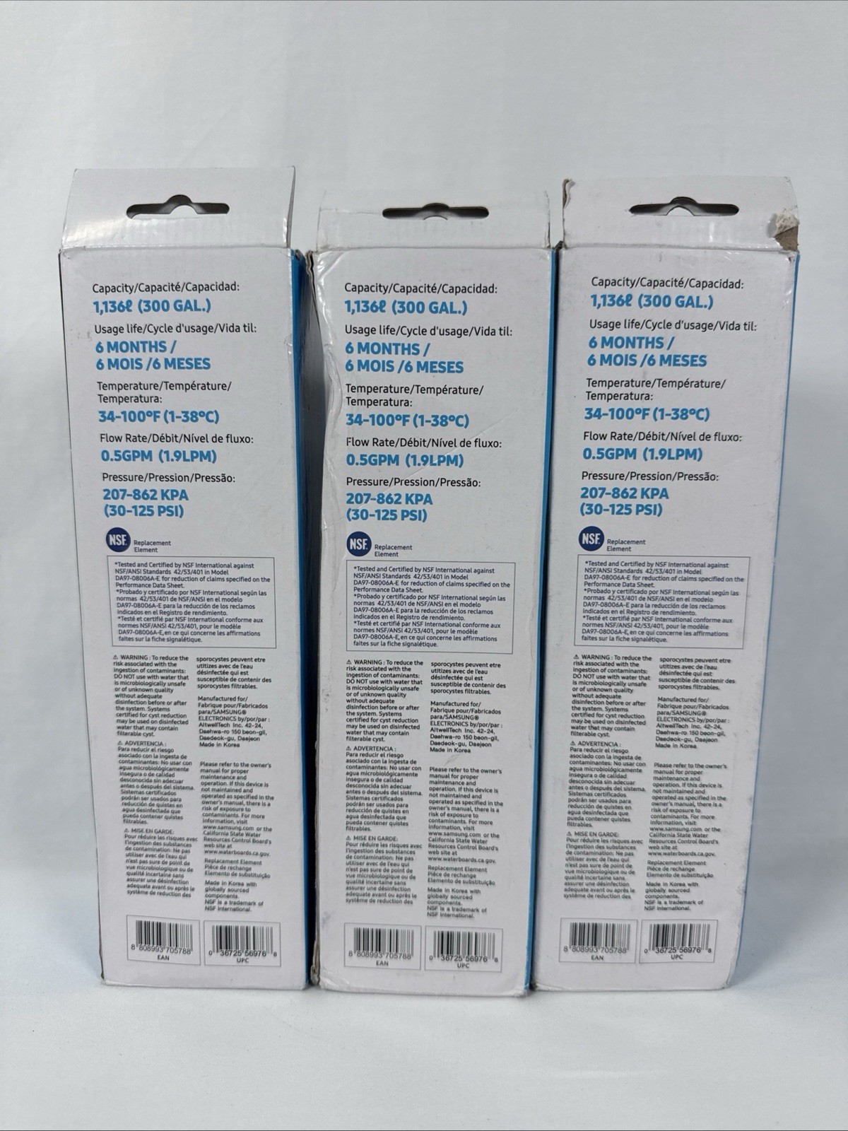 3 Pack New Samsung DA29-00020B HAF-CIN/EXP Replacement Refrigerator Water Filter