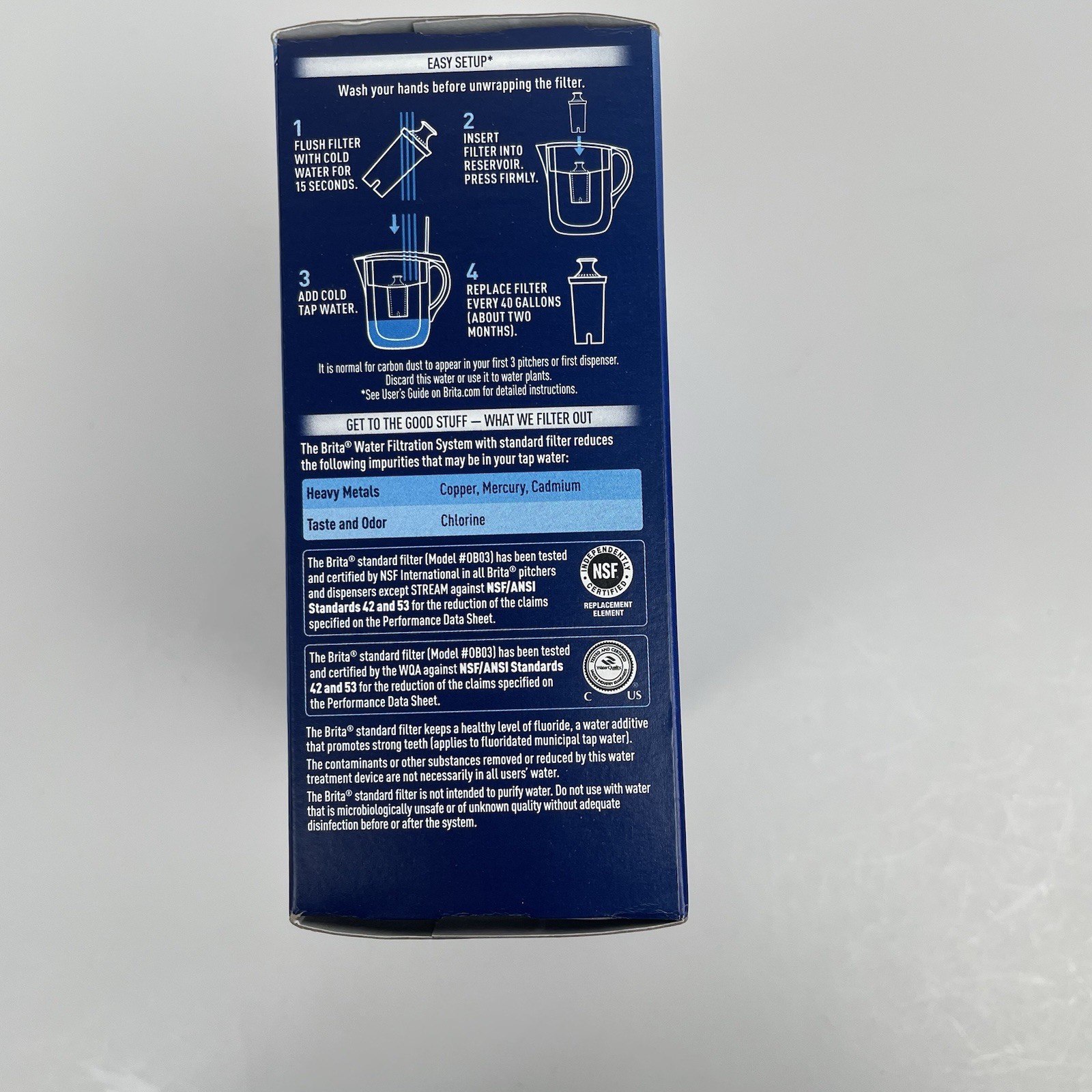 Brita Water Filter for Pitchers – 3 Count – New Sealed Box OB03