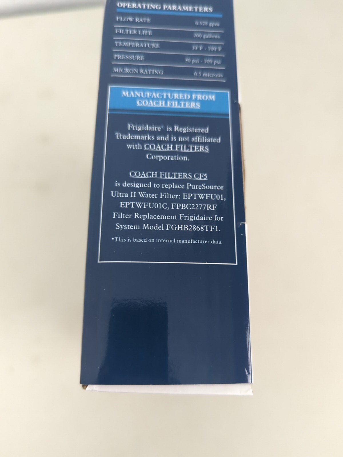 3 pack Coach CF5 Refrigerator Water Filter Replaces EPTWFUO1 ULTRA-l l