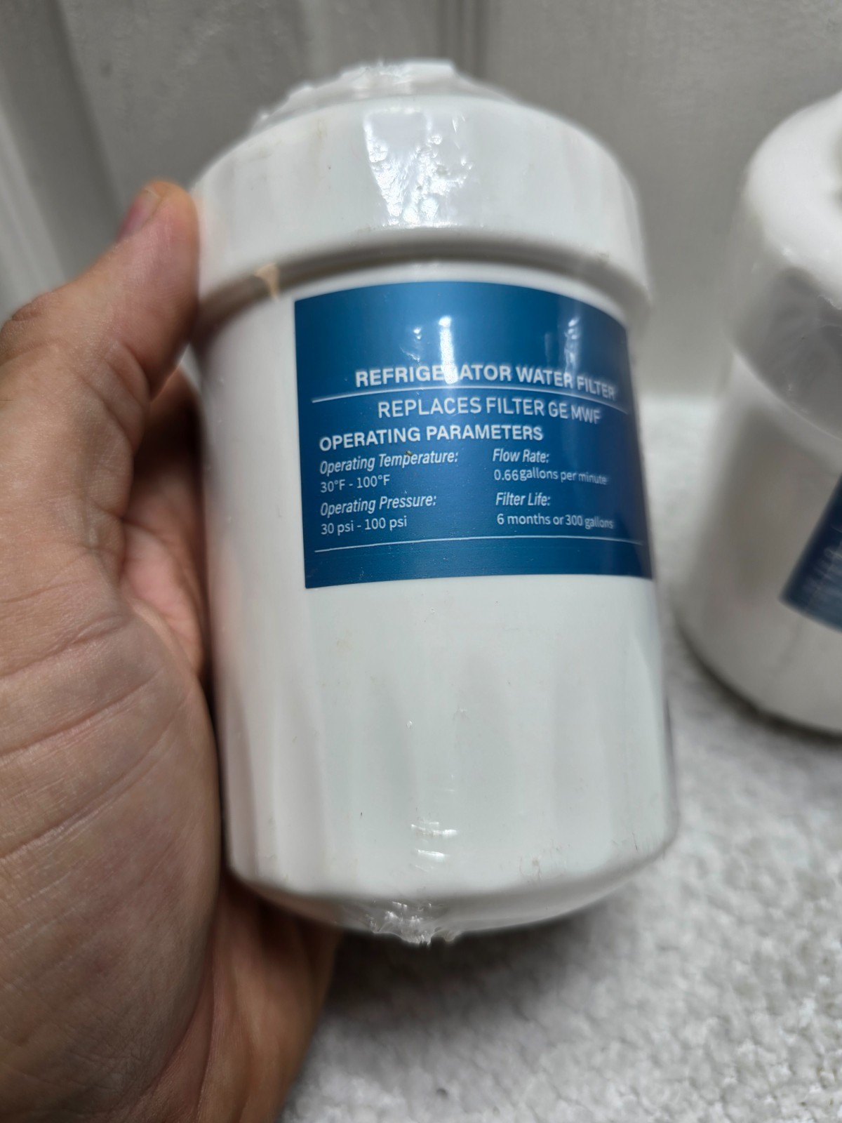 Refrigerator Water Filter Replacement for GE MWF 6 Month Filter Life