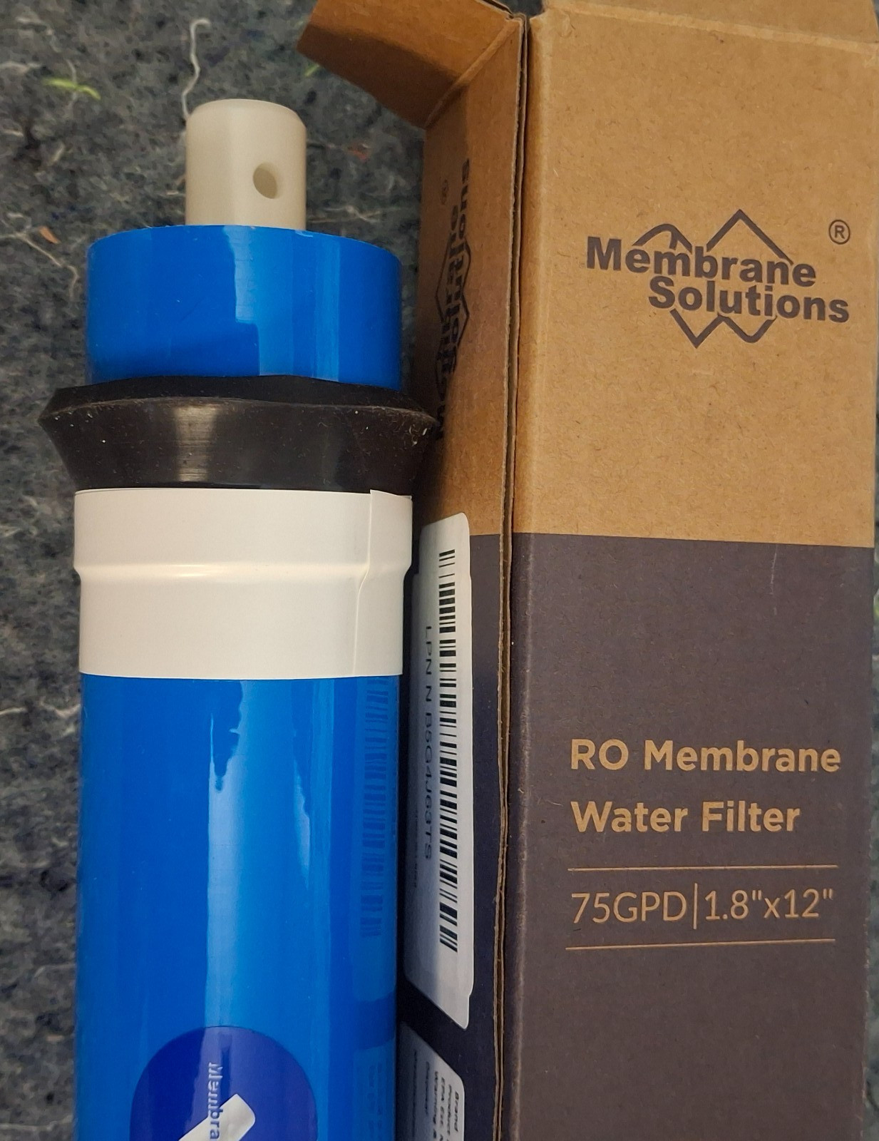 Membrane Solutions Reverse Osmosis Element Water Filter RO 75GPD 1.8″ x 12″